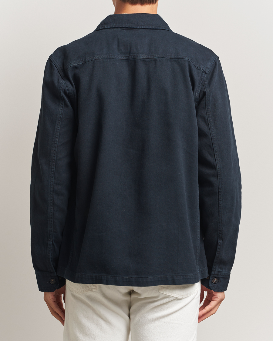 Uomini | Camicie | Morris | Alain Twill Shirt Jacket Old Blue