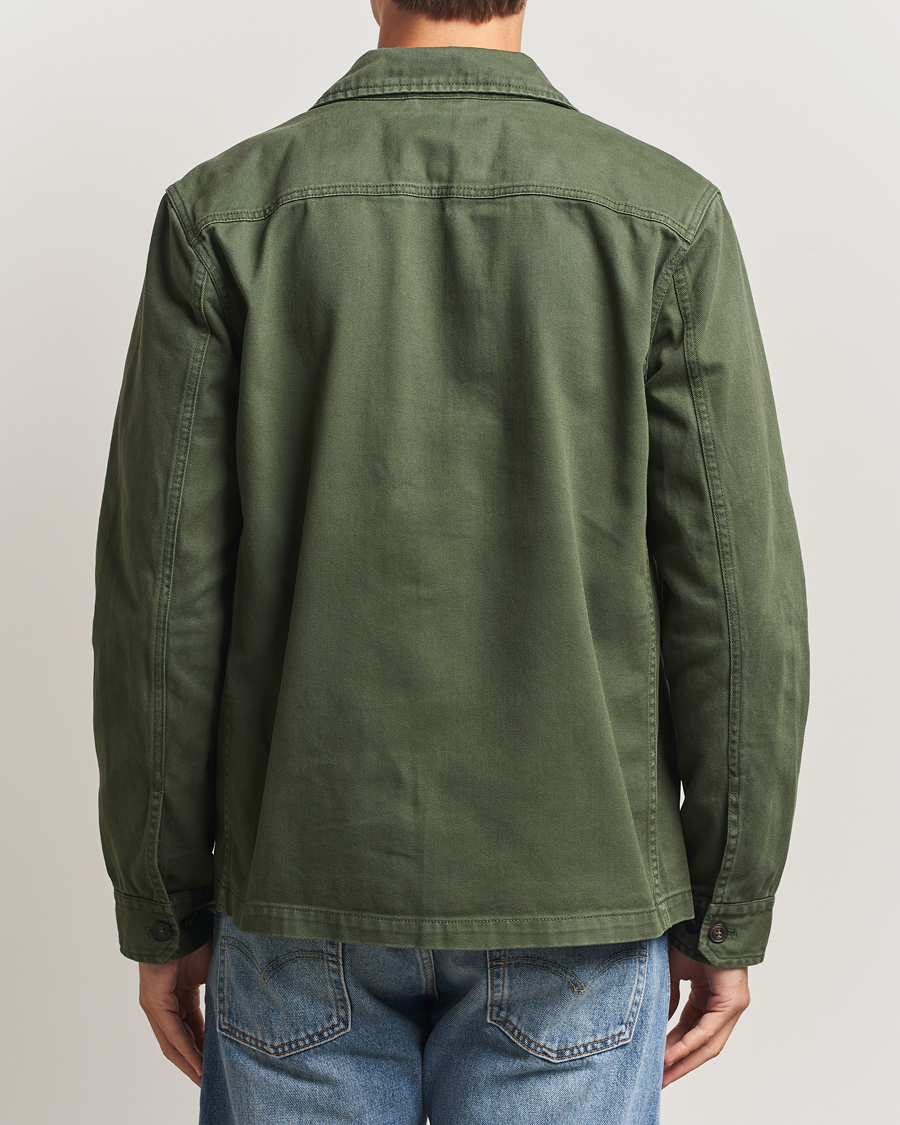 Uomini | Camicie | Morris | Alain Twill Shirt Jacket Olive