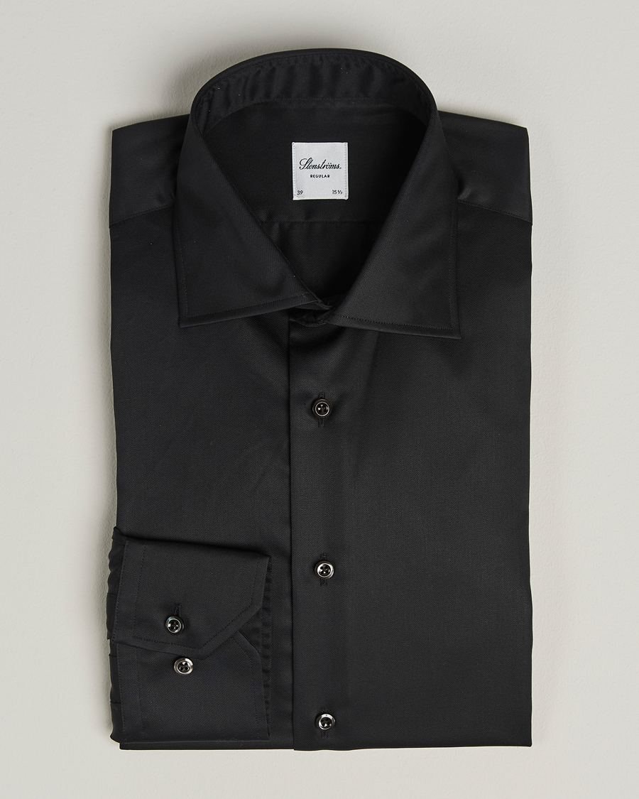 Uomini | Camicie | Stenströms | Regular Fit Shirt Black