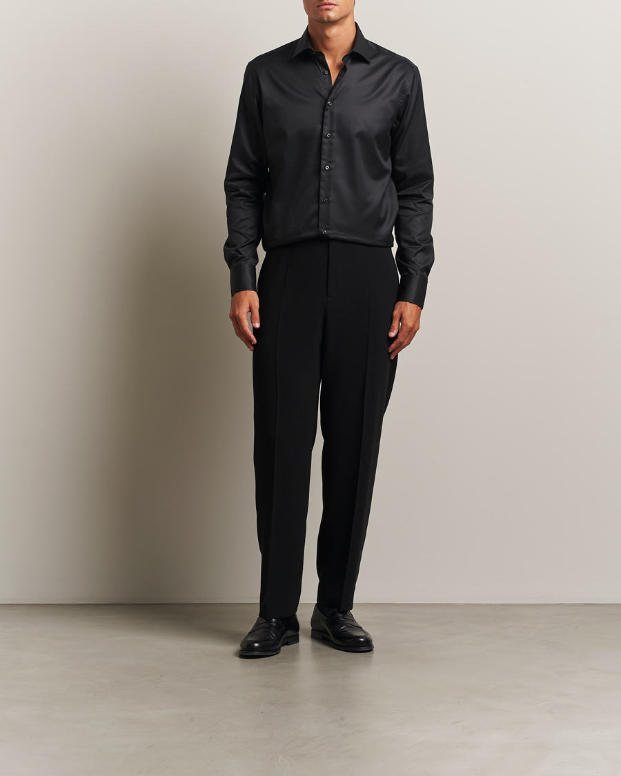 Uomini | Camicie | Stenströms | Regular Fit Shirt Black