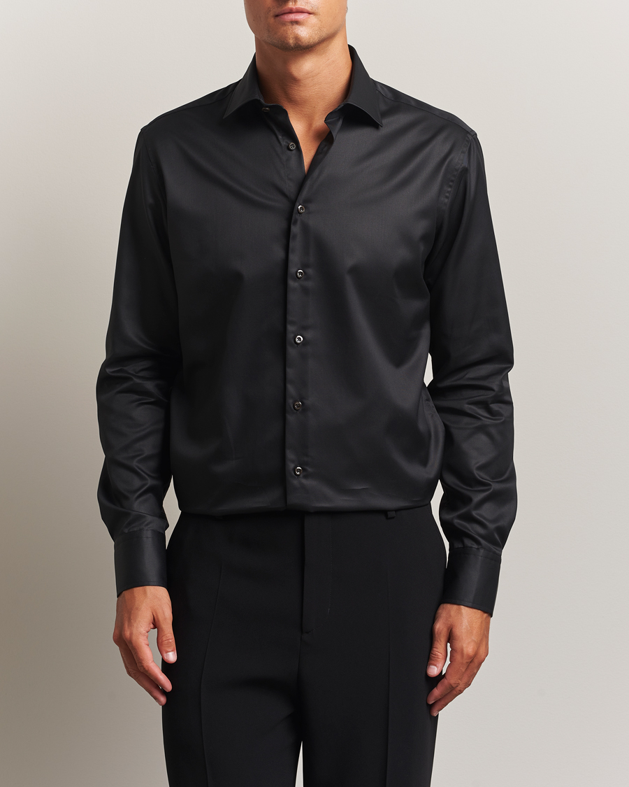 Uomini | Camicie | Stenströms | Regular Fit Shirt Black