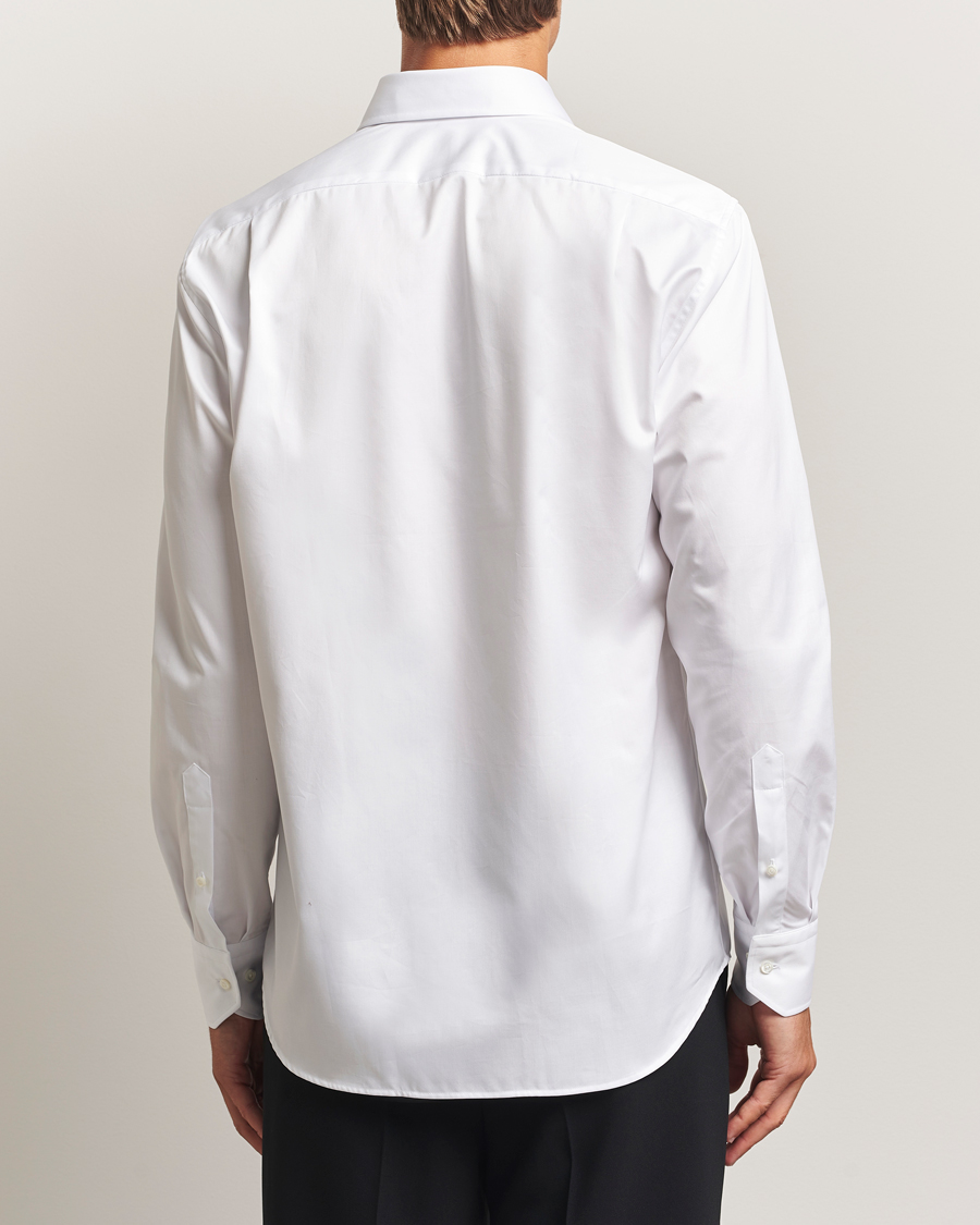 Uomini | Camicie | Stenströms | Regular Fit Cotton Twill Shirt White