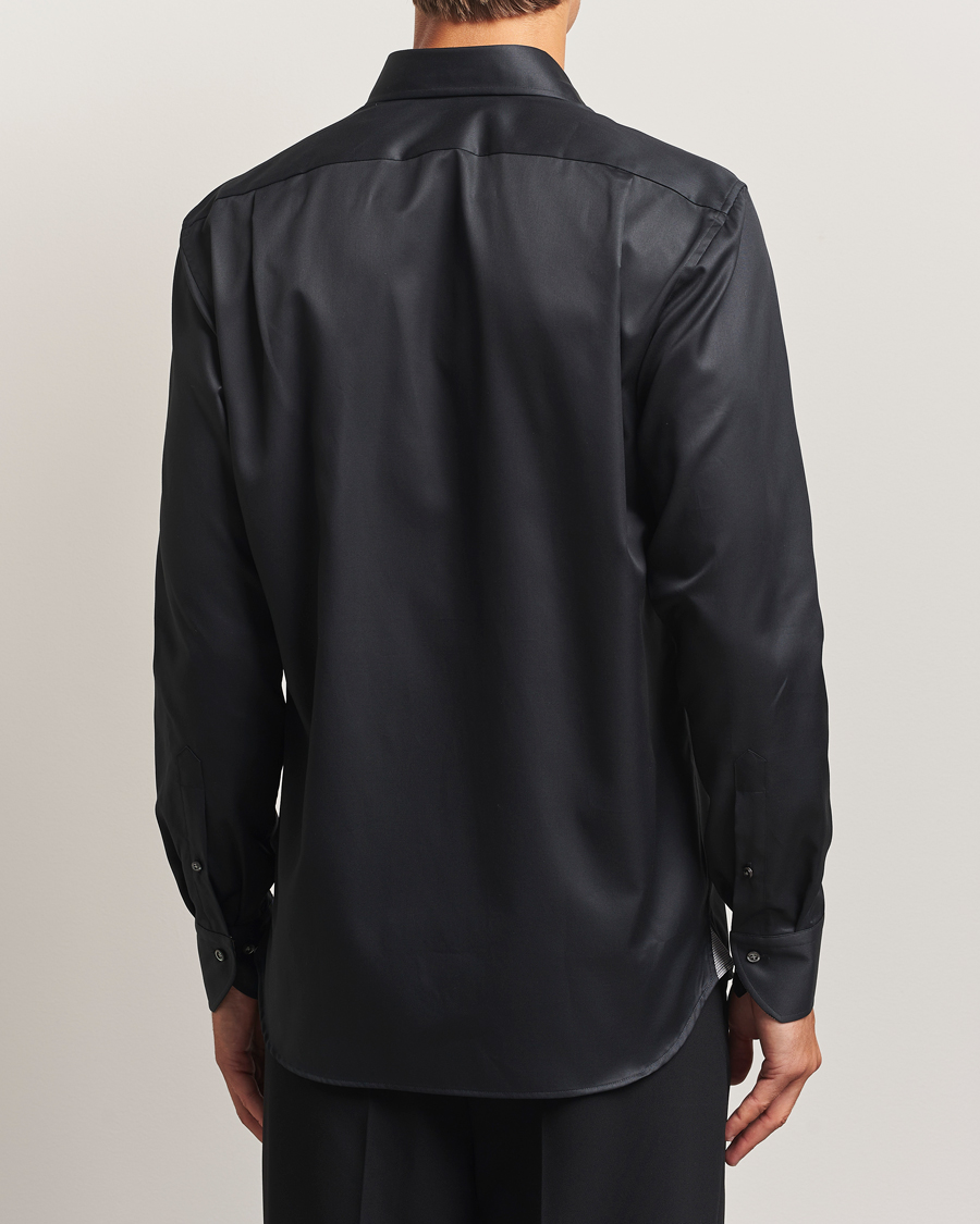 Uomini | Camicie | Stenströms | Regular Fit Contrast Shirt Black