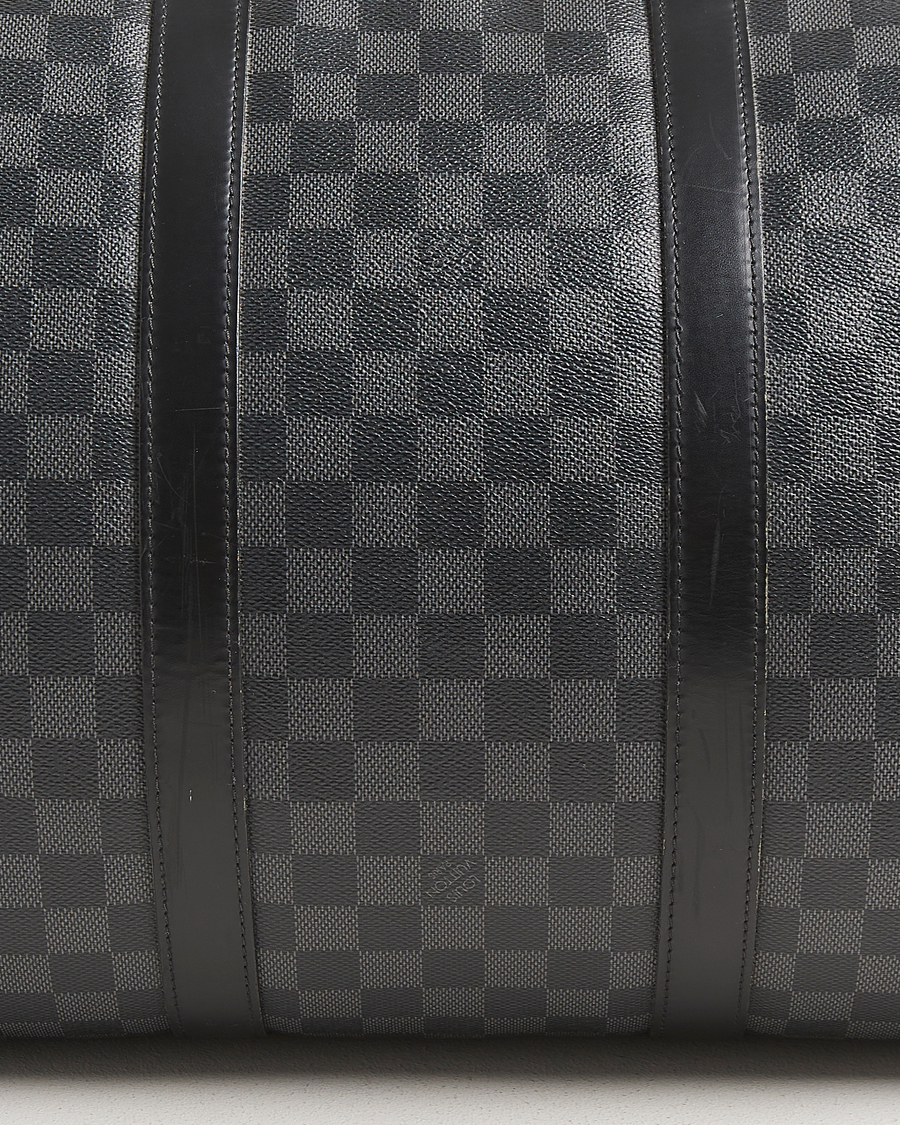 Uomini | Louis Vuitton Pre-Owned Keepall Bandoulière 55 Damier Graphite | Louis Vuitton Pre-Owned | Keepall Bandoulière 55 Damier Graphite