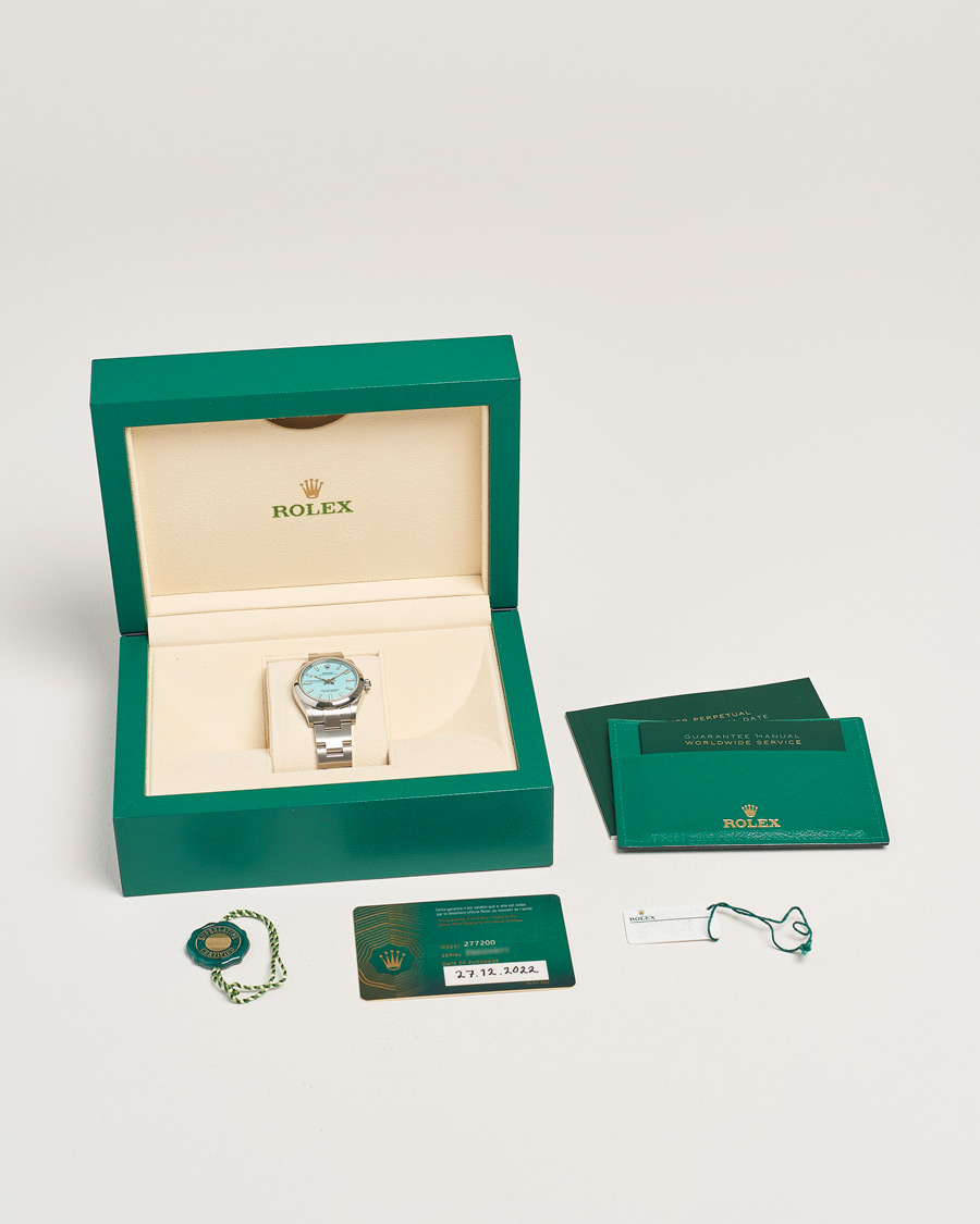 Uomini | Rolex Pre-Owned Oyster Perpetual 31 Turquoise | Rolex Pre-Owned | Oyster Perpetual 31 Turquoise