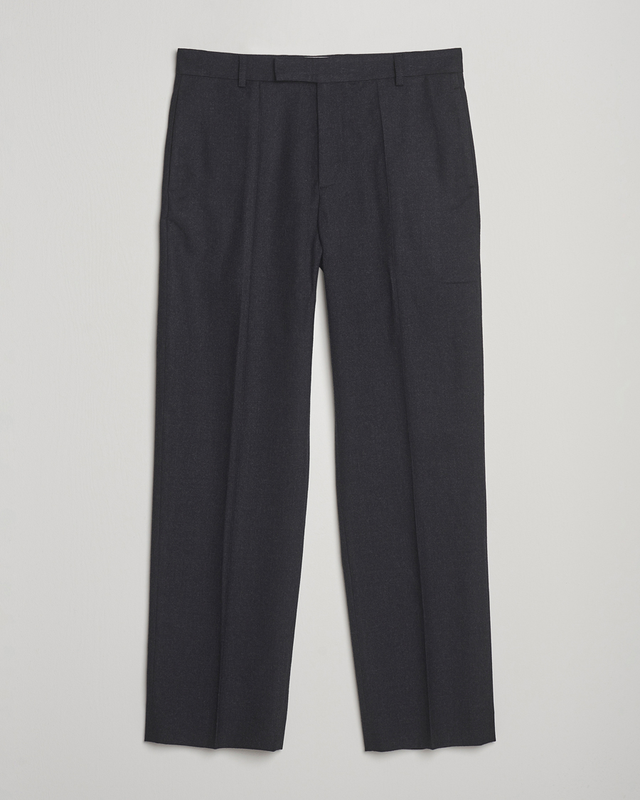 Uomini | Pantaloni | Palmes | Wool Pleated Trousers Black