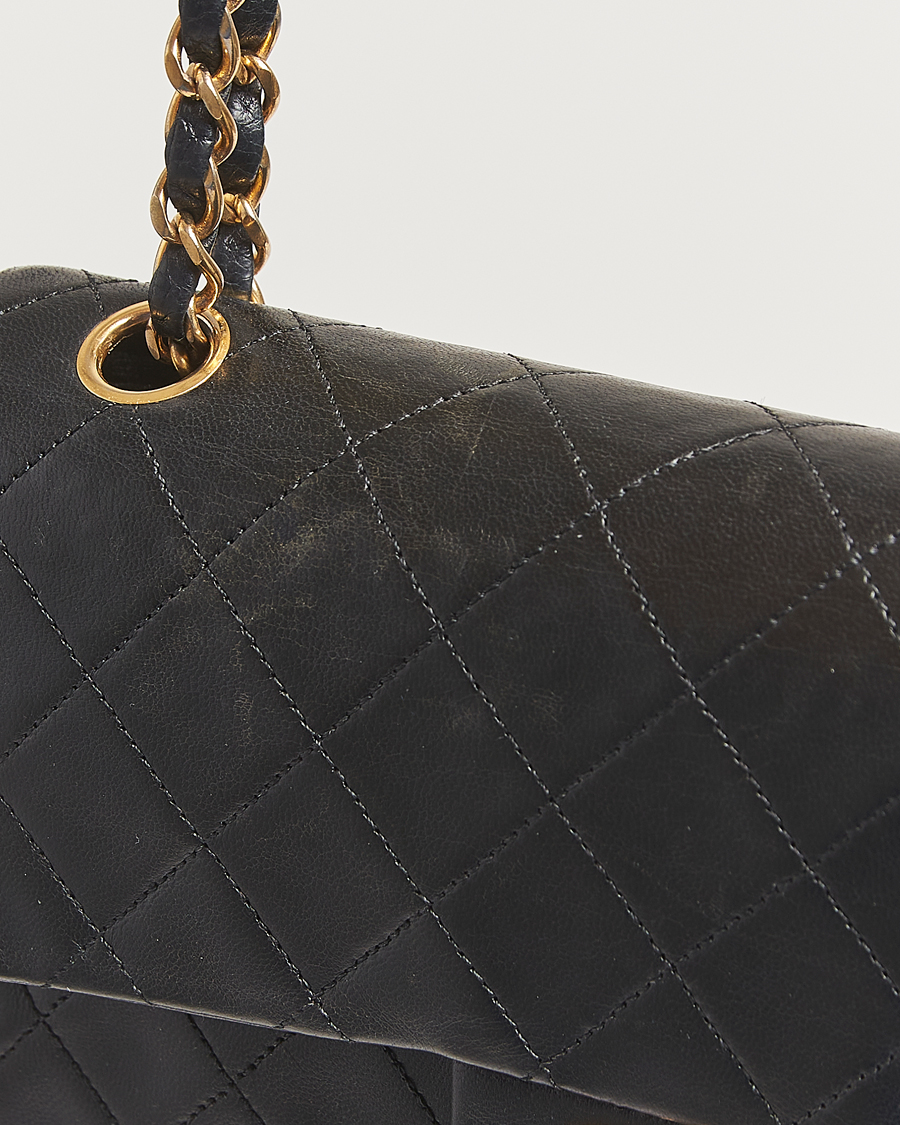 Uomini | Chanel Pre-Owned Classic Double Flap Small Lambskin  Black | Chanel Pre-Owned | Classic Double Flap Small Lambskin  Black