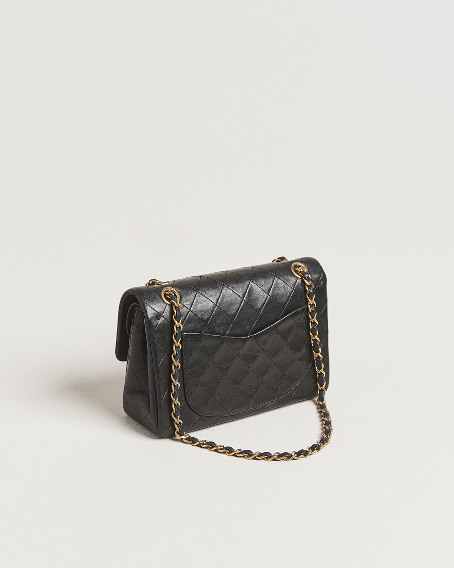 Uomini | Chanel Pre-Owned Classic Double Flap Small Lambskin  Black | Chanel Pre-Owned | Classic Double Flap Small Lambskin  Black