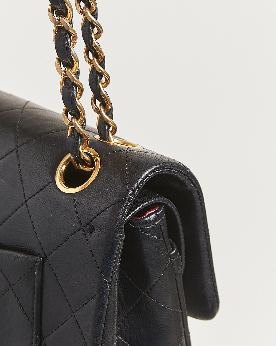 Uomini | Chanel Pre-Owned Classic Double Flap Small Lambskin  Black | Chanel Pre-Owned | Classic Double Flap Small Lambskin  Black