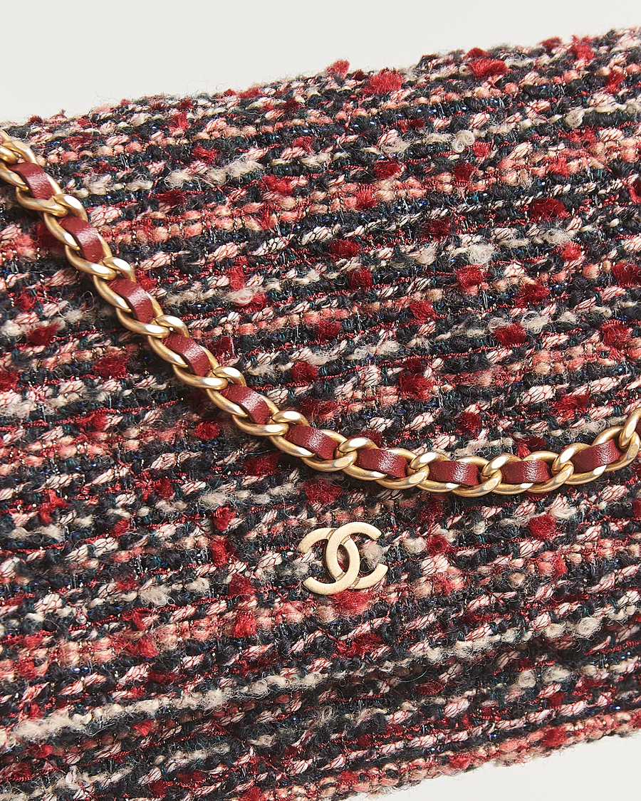 Uomini | Pre-Owned & Vintage Bags | Chanel Pre-Owned | Tweed Wallet On Chain Red