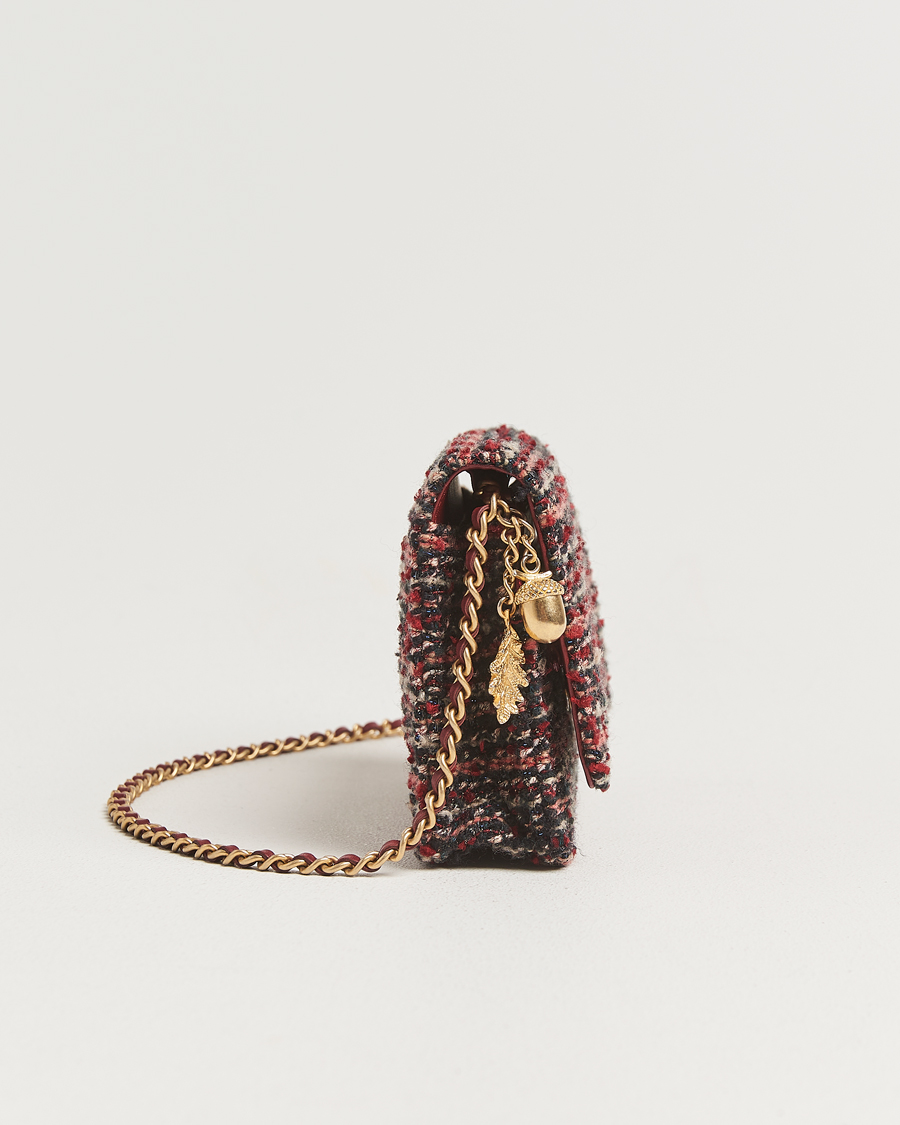 Uomini | Pre-Owned & Vintage Bags | Chanel Pre-Owned | Tweed Wallet On Chain Red
