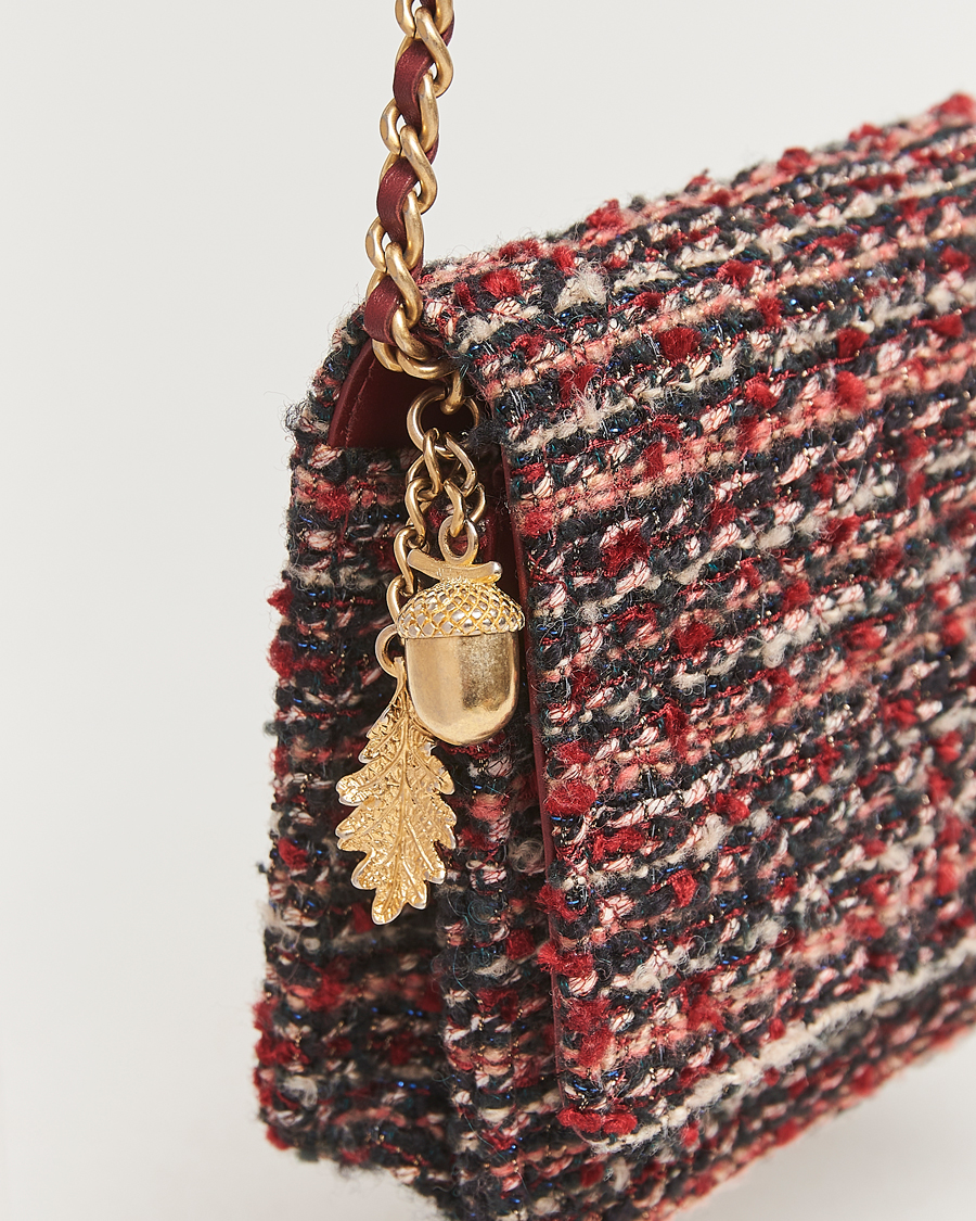Uomini | Pre-Owned & Vintage Bags | Chanel Pre-Owned | Tweed Wallet On Chain Red