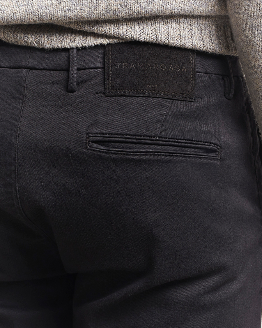 Uomini | Jeans | Tramarossa | Luis Superstrech Cotton Chino Black