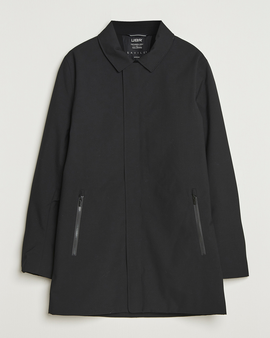 Uomini | Giacche | UBR | Regulator Coat Savile Black Wool