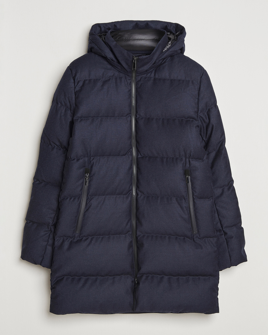 Uomini | Giacche | UBR | Concorde Wool Parka Savile Dark Navy Melange