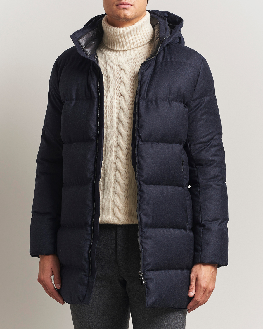 Uomini | Giacche | UBR | Concorde Wool Parka Savile Dark Navy Melange