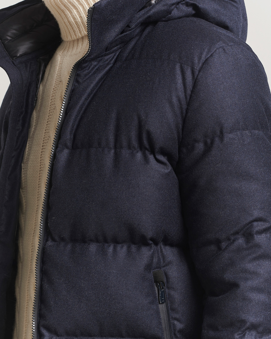 Uomini | Giacche | UBR | Concorde Wool Parka Savile Dark Navy Melange