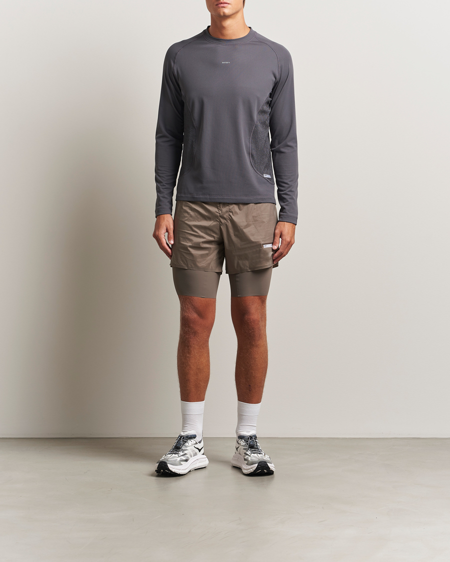 Uomini | T-shirt | Satisfy | FuzzFleece Octa Long Sleeve T-Shirt Phantom