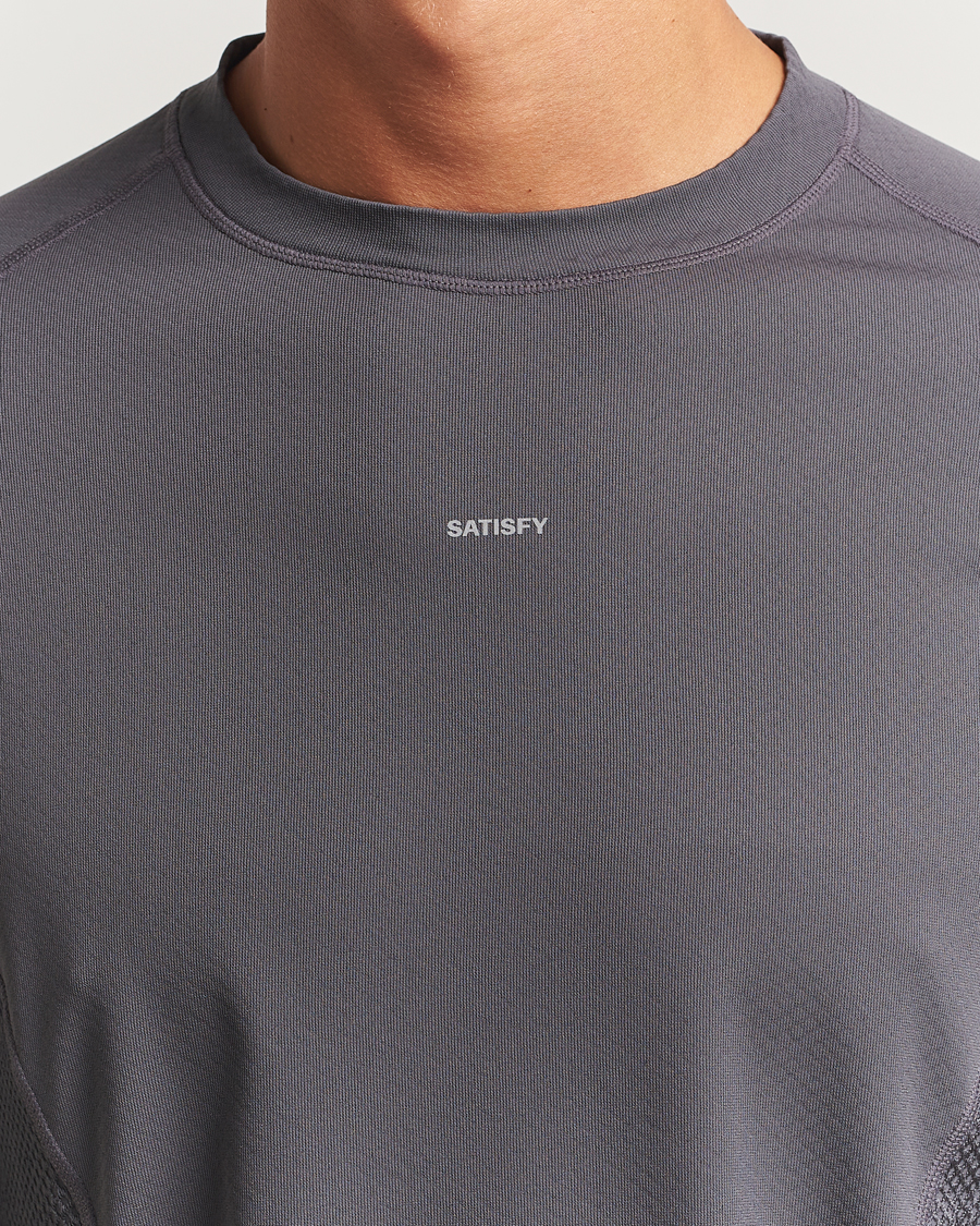 Uomini | T-shirt | Satisfy | FuzzFleece Octa Long Sleeve T-Shirt Phantom