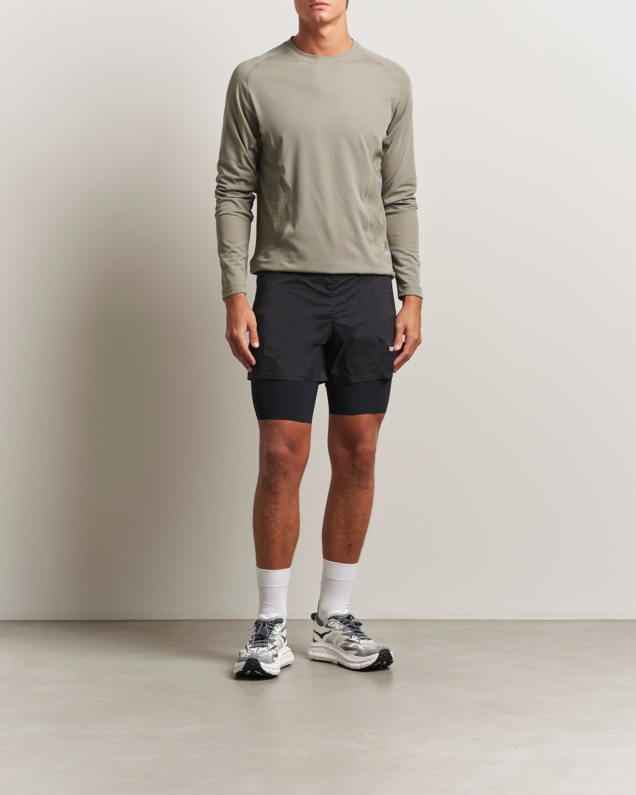 Uomini | T-shirt | Satisfy | FuzzFleece Octa Long Sleeve T-Shirt Vetiver