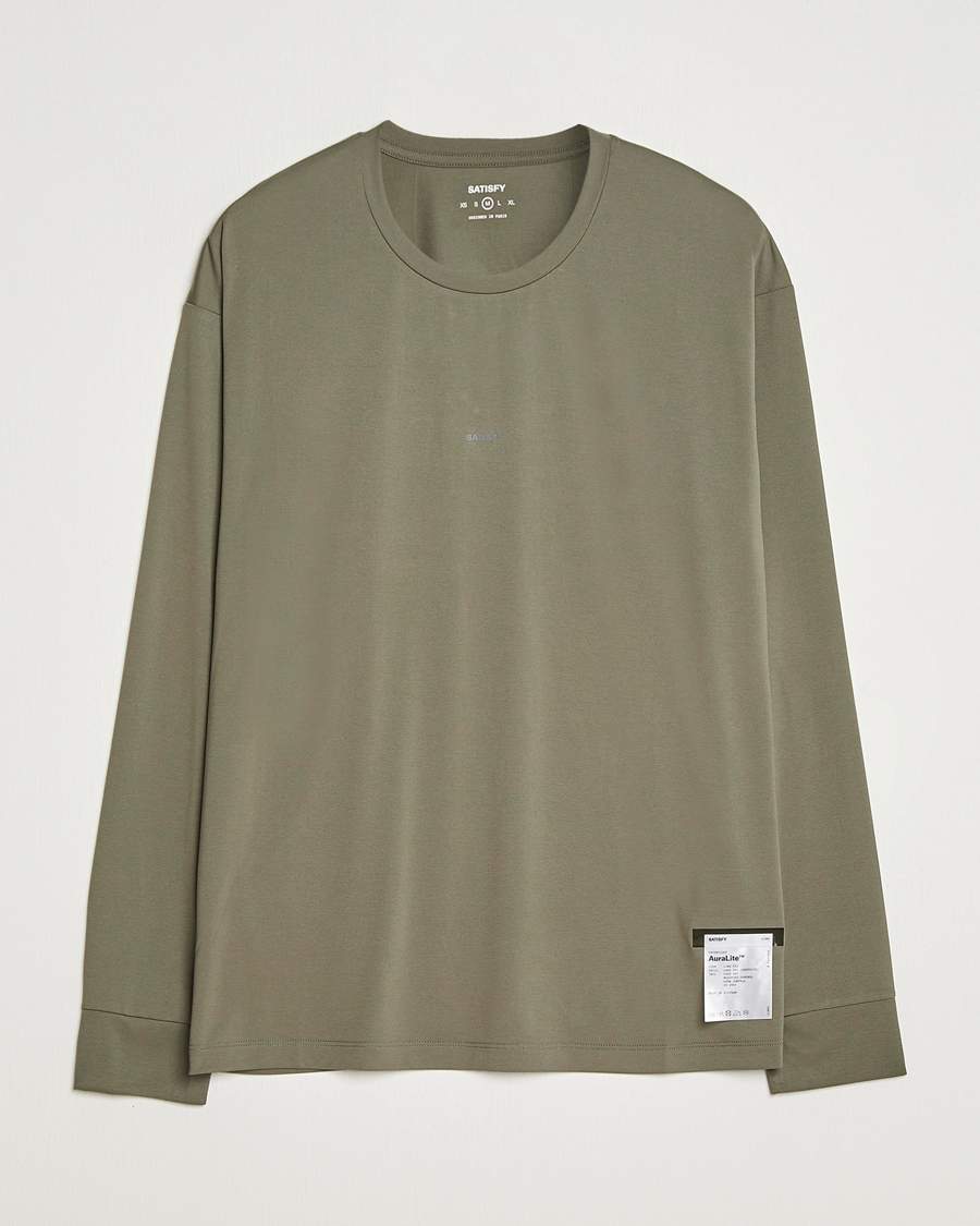 Uomini | T-shirt | Satisfy | AuraLite Long Sleeve T-Shirt Dusty Olive