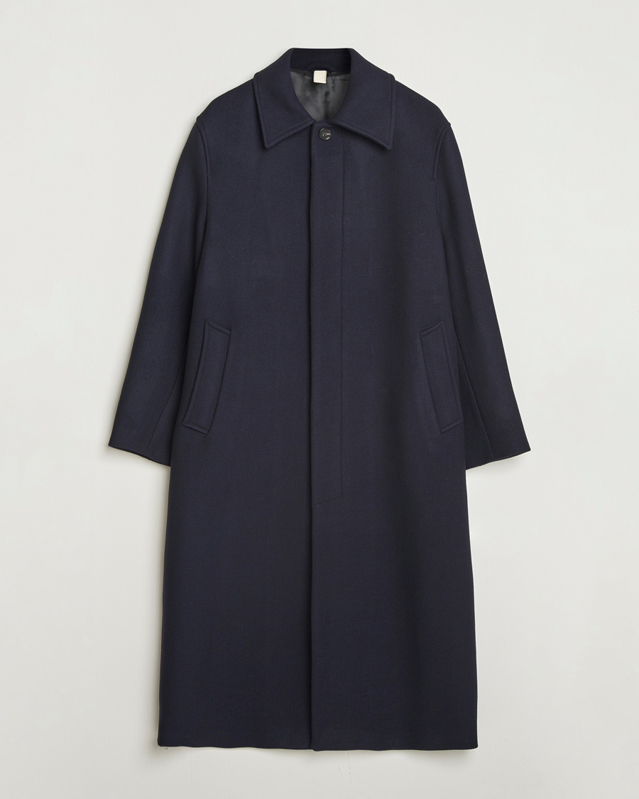Uomini | Giacche | Sunflower | Wool Winter Coat Navy