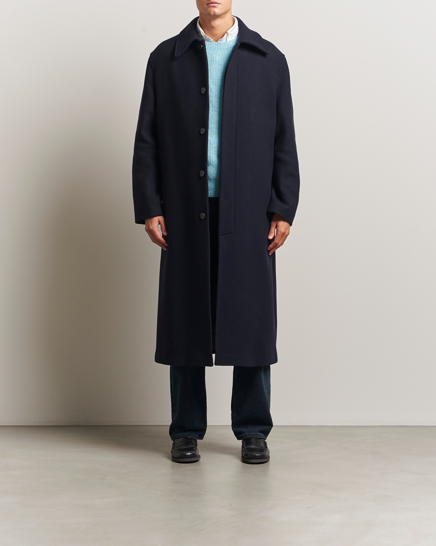 Uomini | Giacche | Sunflower | Wool Winter Coat Navy