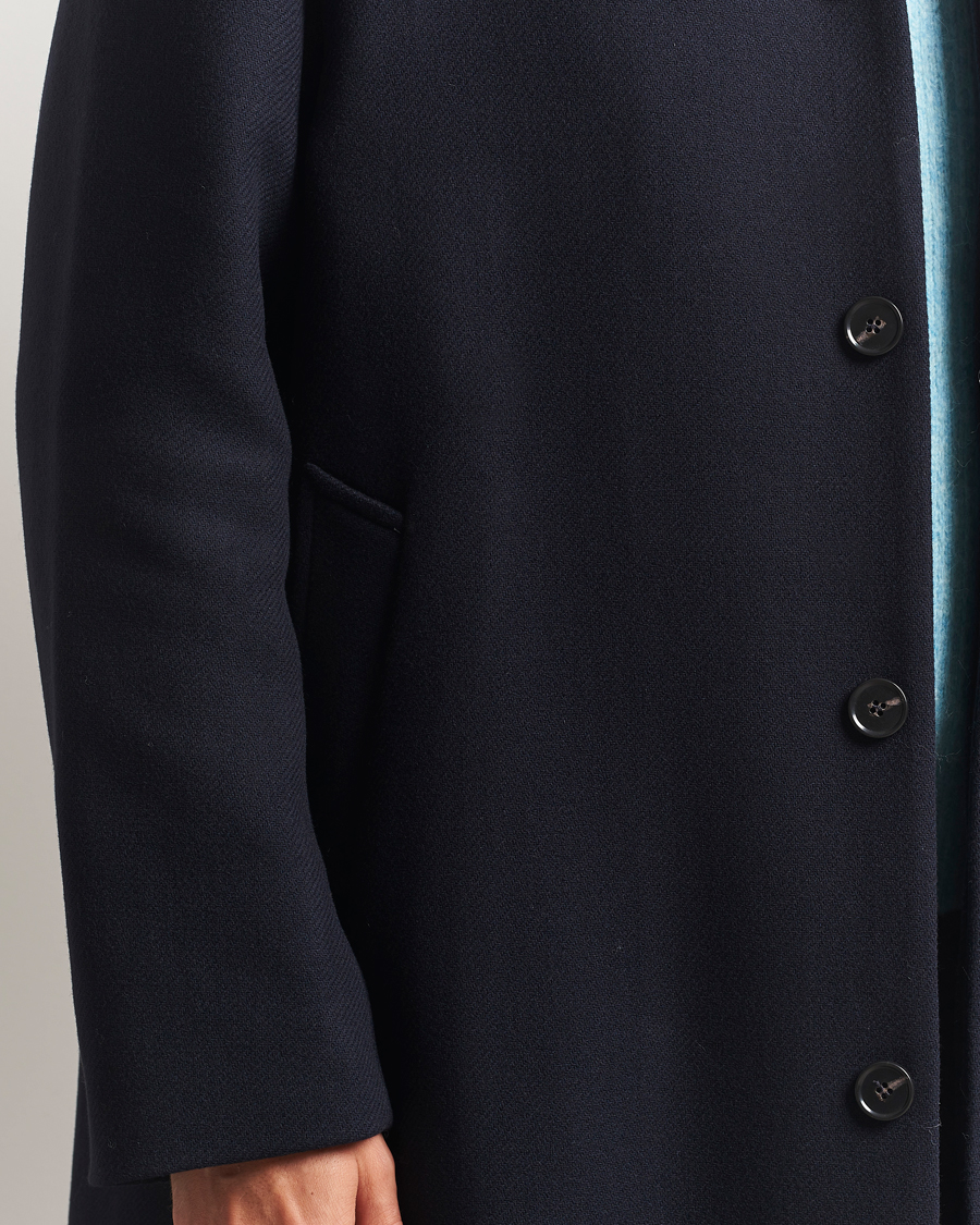 Uomini | Giacche | Sunflower | Wool Winter Coat Navy