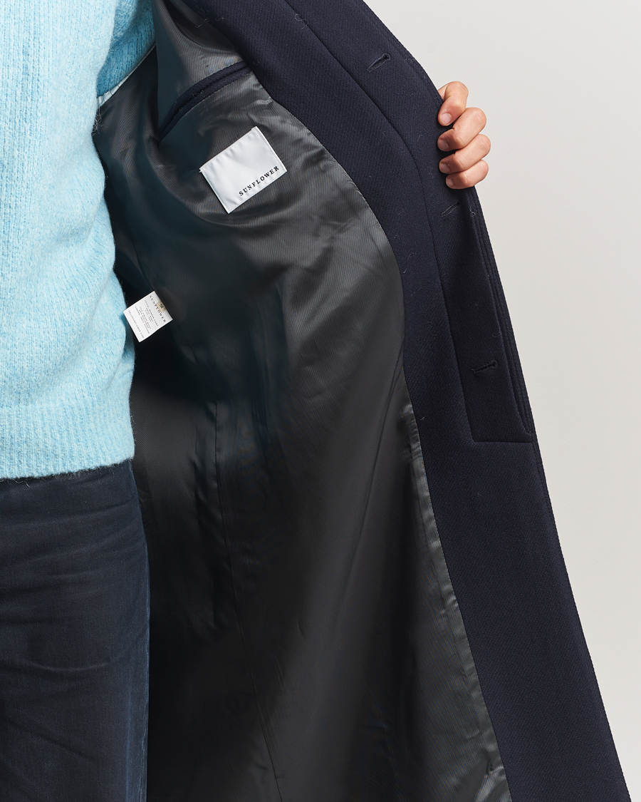 Uomini | Giacche | Sunflower | Wool Winter Coat Navy