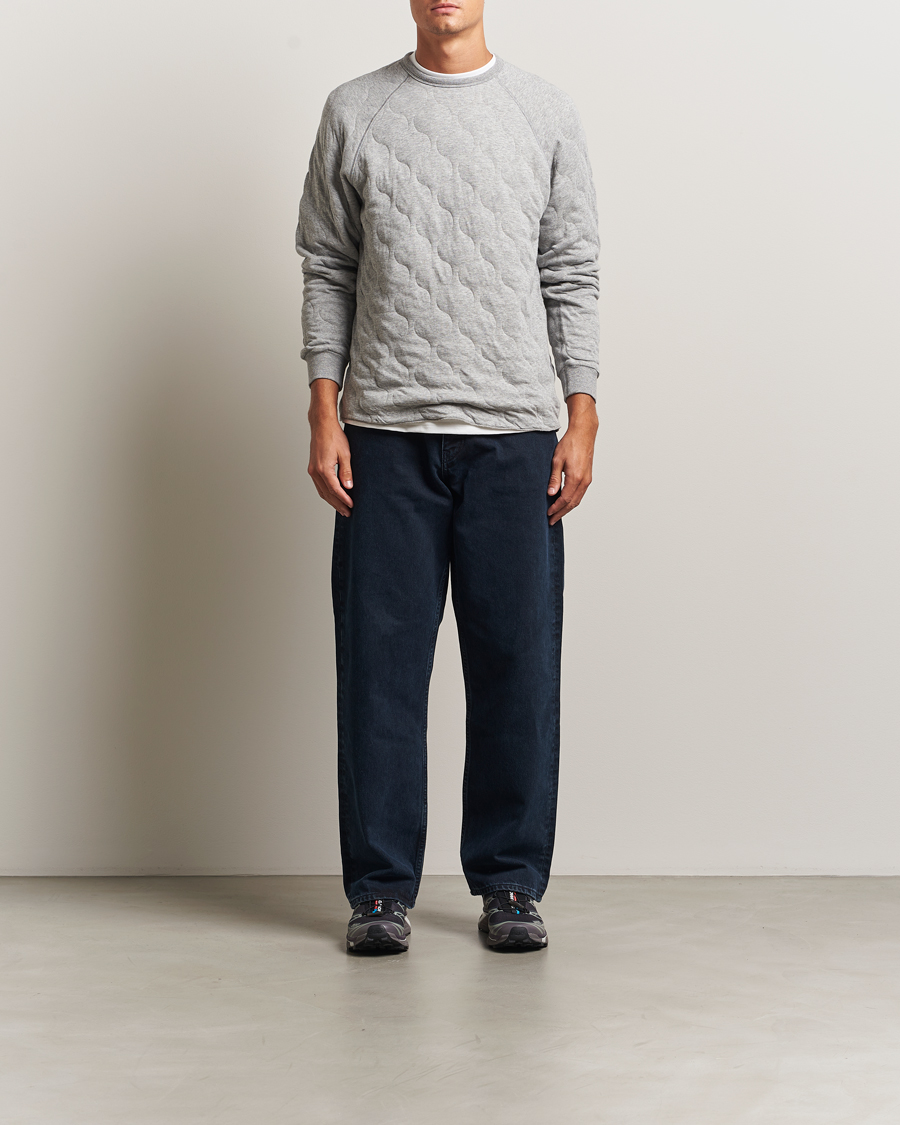Uomini | Maglieria | BEAMS PLUS | MIL Quilt Crew Neck Grey