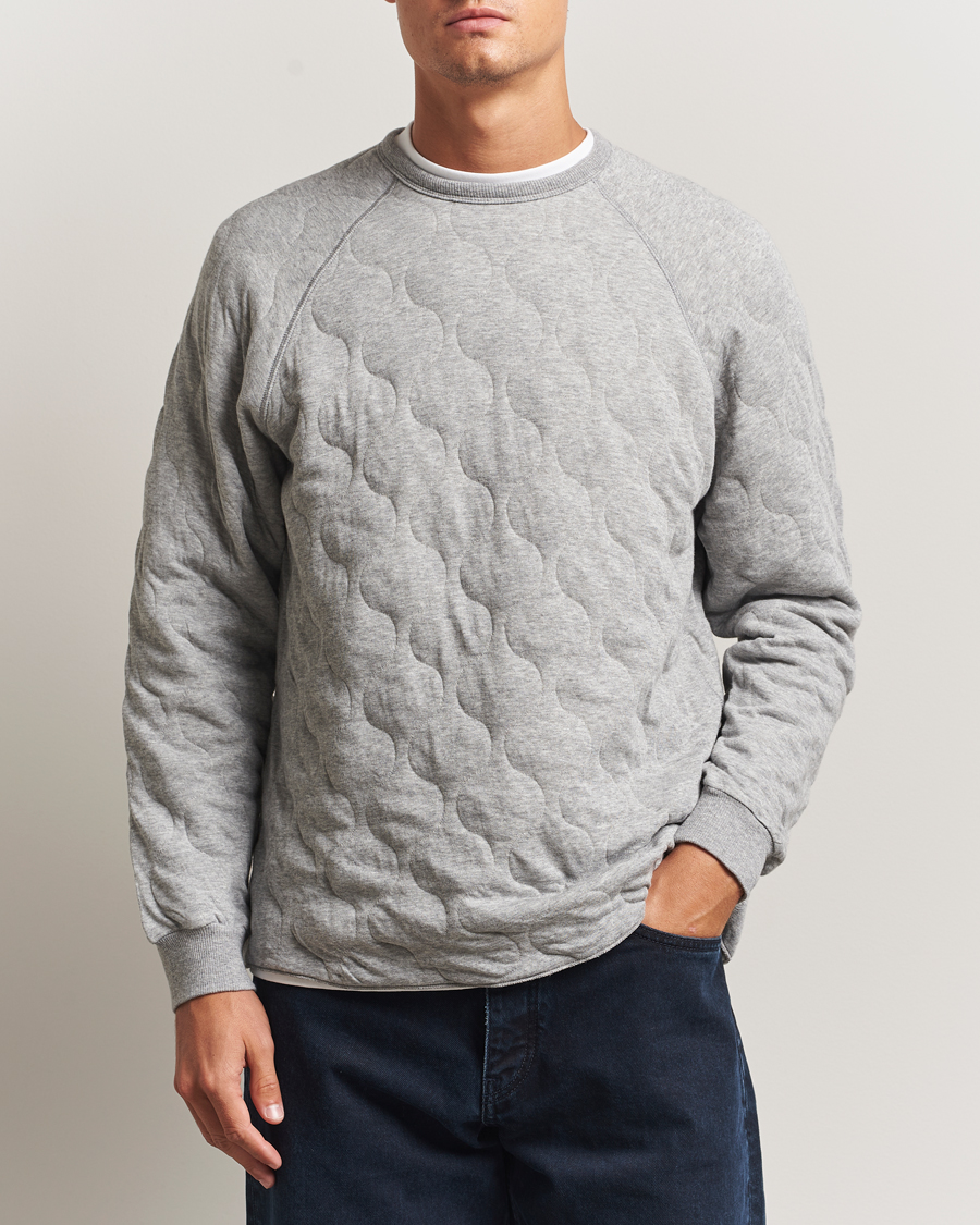 Uomini | Maglieria | BEAMS PLUS | MIL Quilt Crew Neck Grey