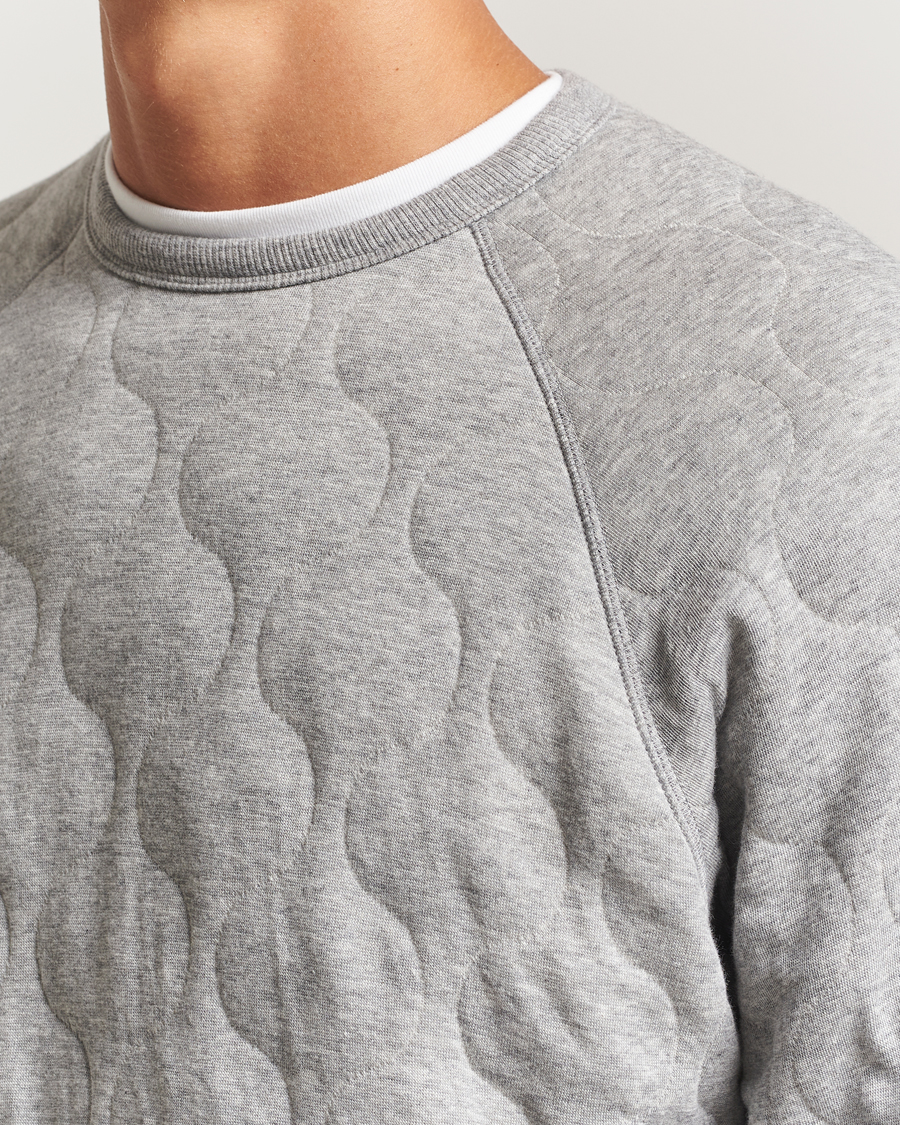 Uomini | Maglieria | BEAMS PLUS | MIL Quilt Crew Neck Grey