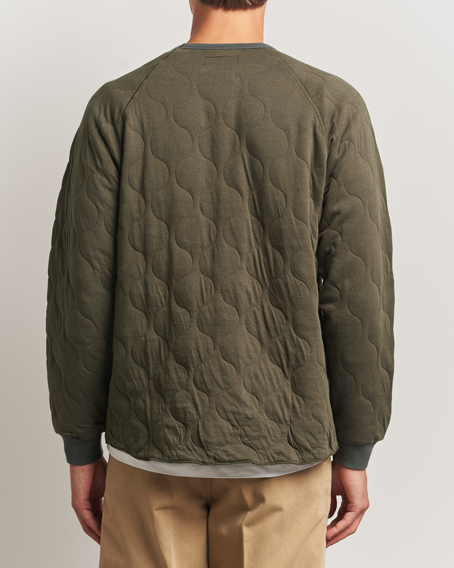 Uomini | Maglieria | BEAMS PLUS | MIL Quilt Crew Neck Olive