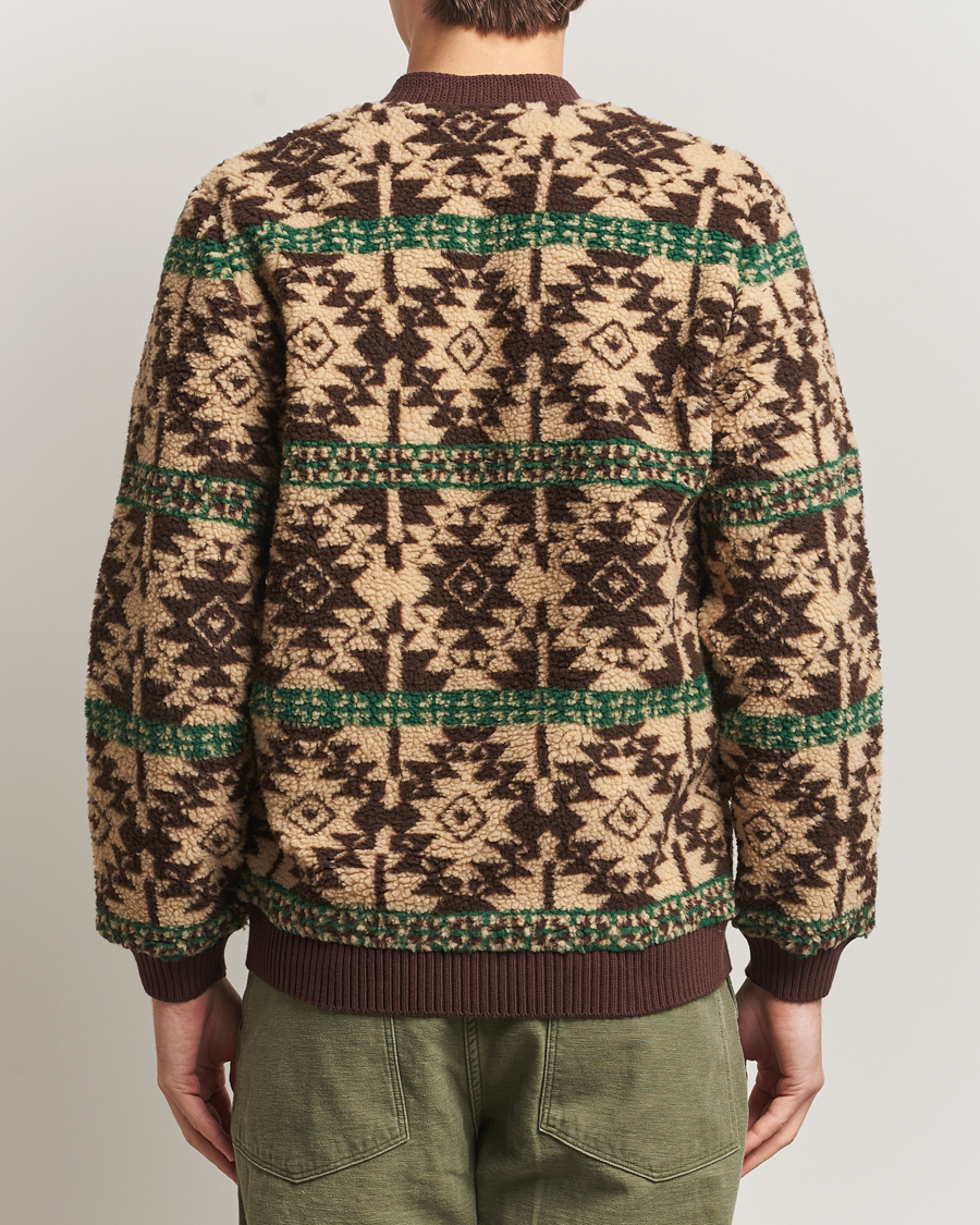 Uomini | Maglieria | BEAMS PLUS | Boa Fleece Cardigan Brown