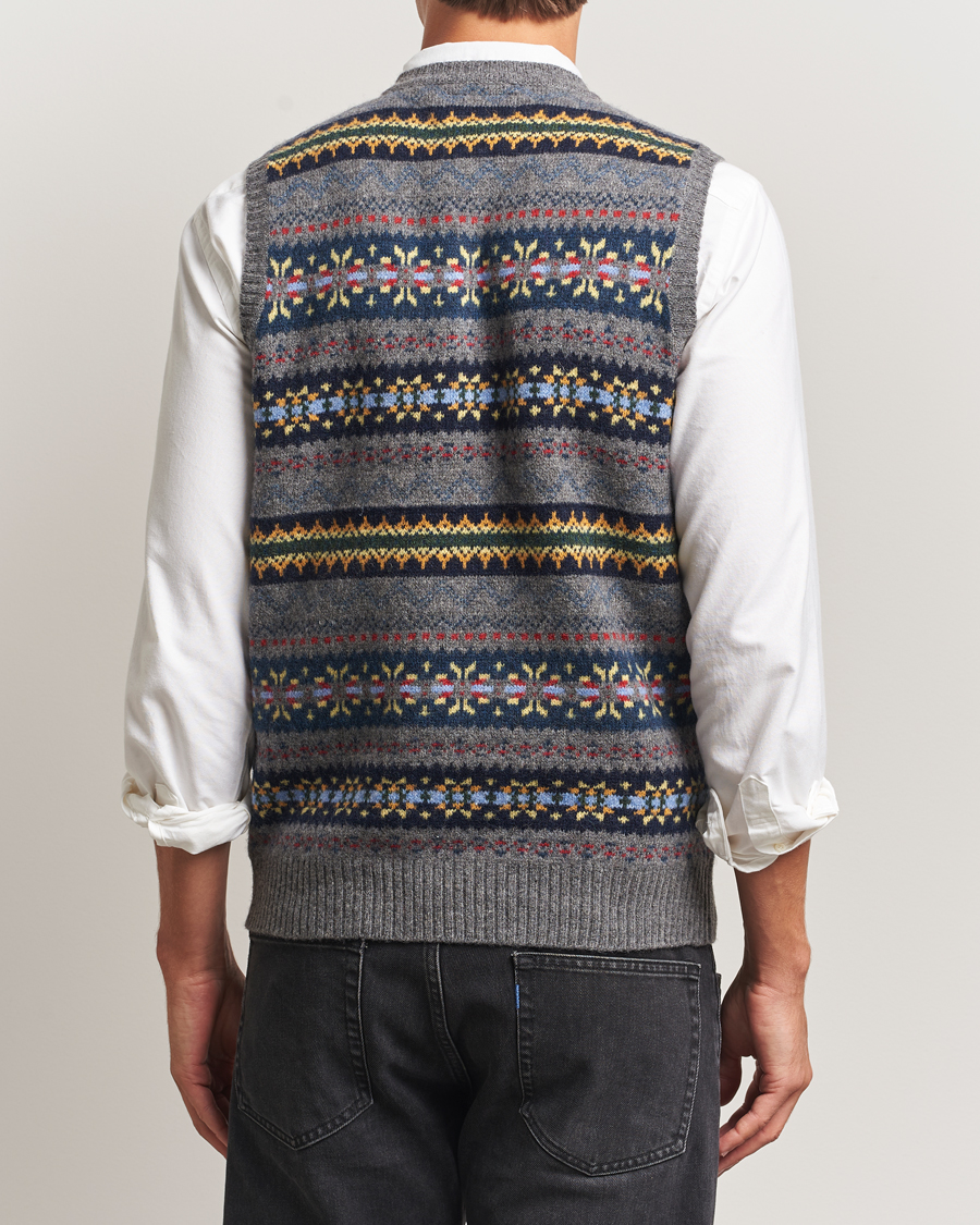 Uomini | Maglieria | BEAMS PLUS | Fairisle Knit Vest Grey