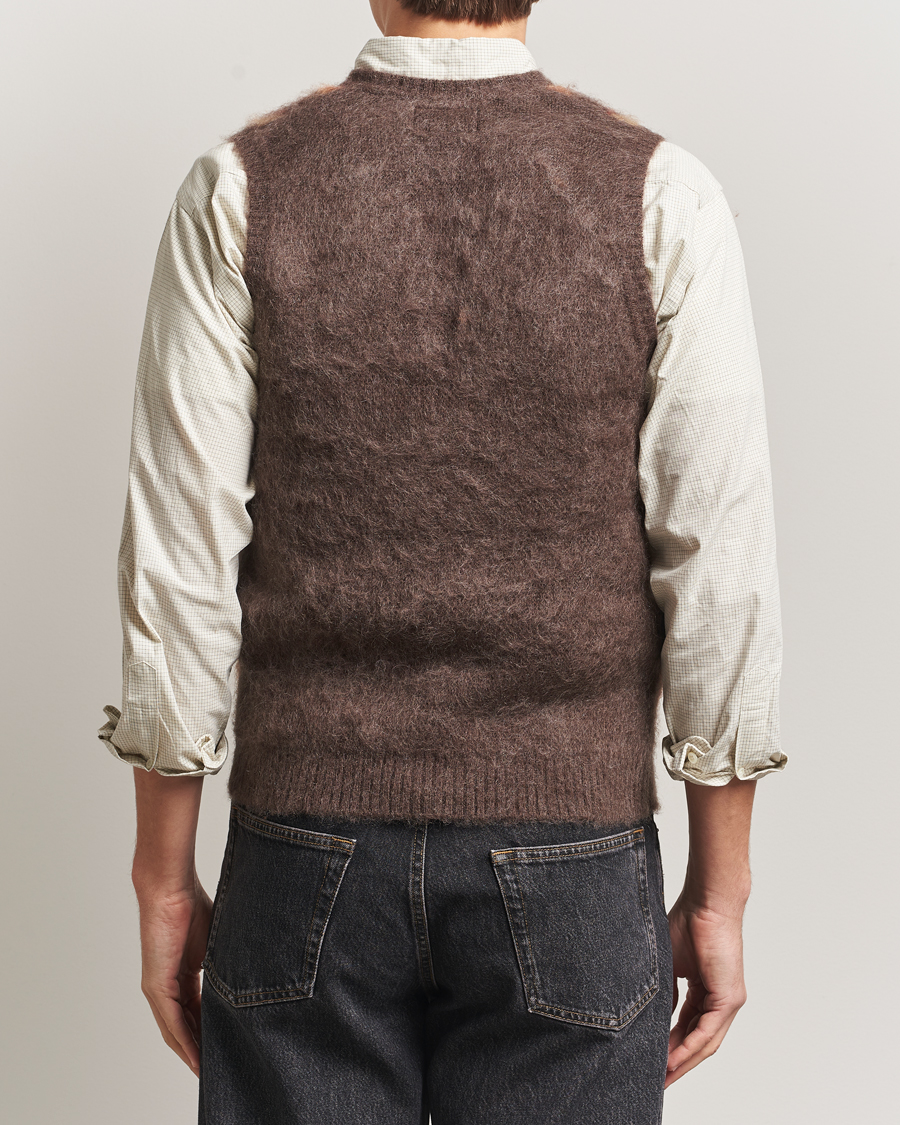 Uomini | Maglieria | BEAMS PLUS | Mohair Knit Vest Brown