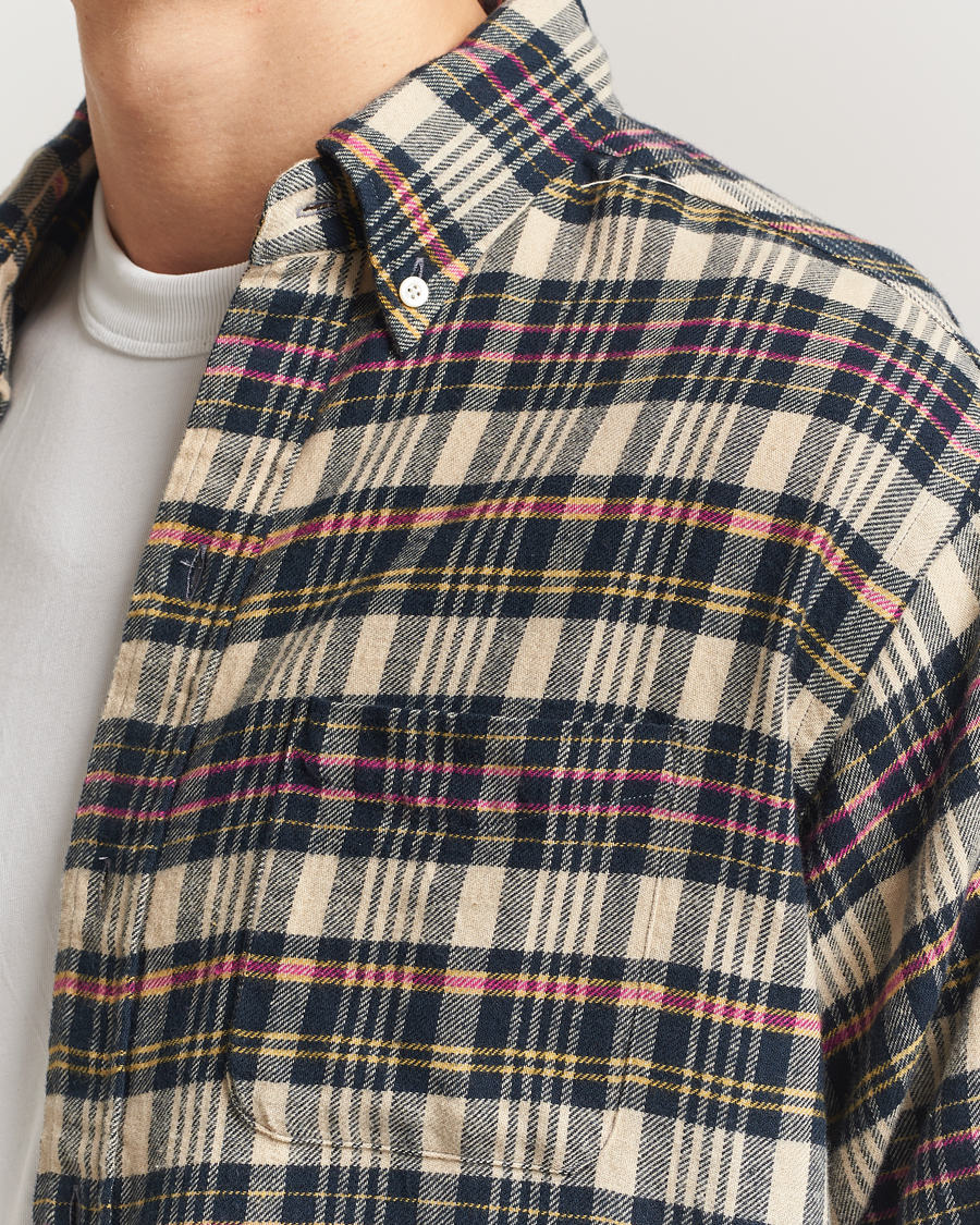 Uomini | Camicie | BEAMS PLUS | Flannel Button Down Shirt Beige Check