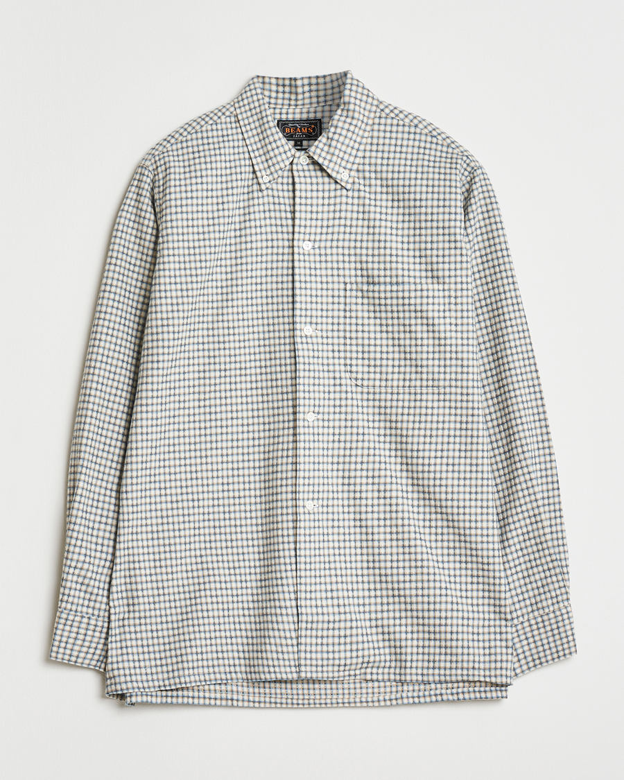 Uomini | Camicie | BEAMS PLUS | Dobby Button Down Shirt White Plaid