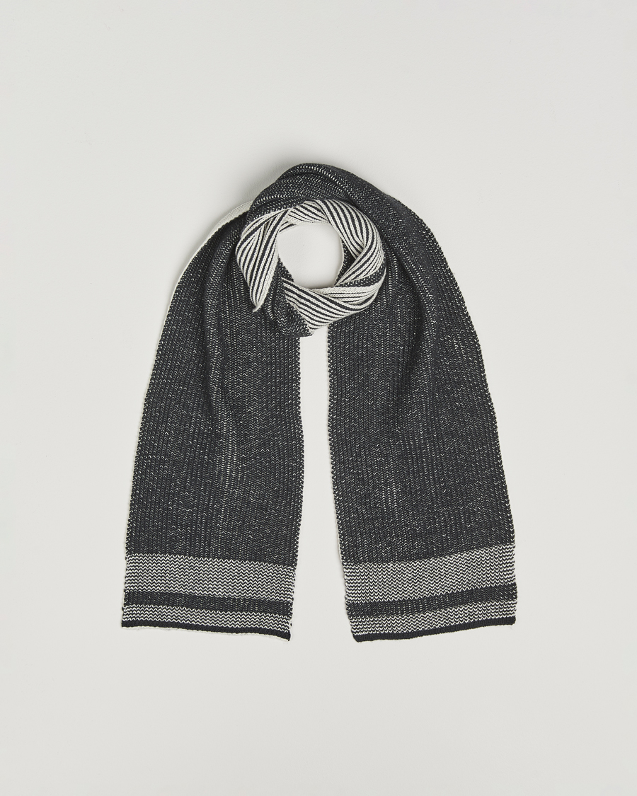 Uomini | BEAMS PLUS Wool/Cashmere Rib Scarf Grey | BEAMS PLUS | Wool/Cashmere Rib Scarf Grey