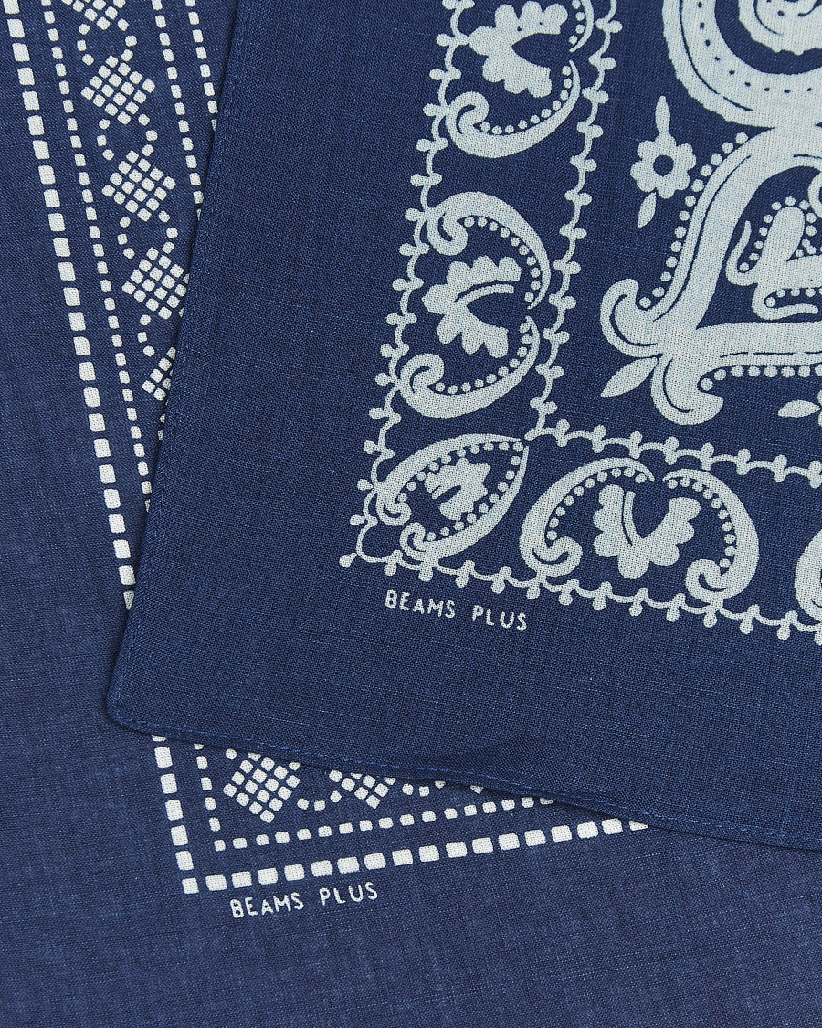 Uomini | BEAMS PLUS 2-Pack Bandana Set Navy | BEAMS PLUS | 2-Pack Bandana Set Navy