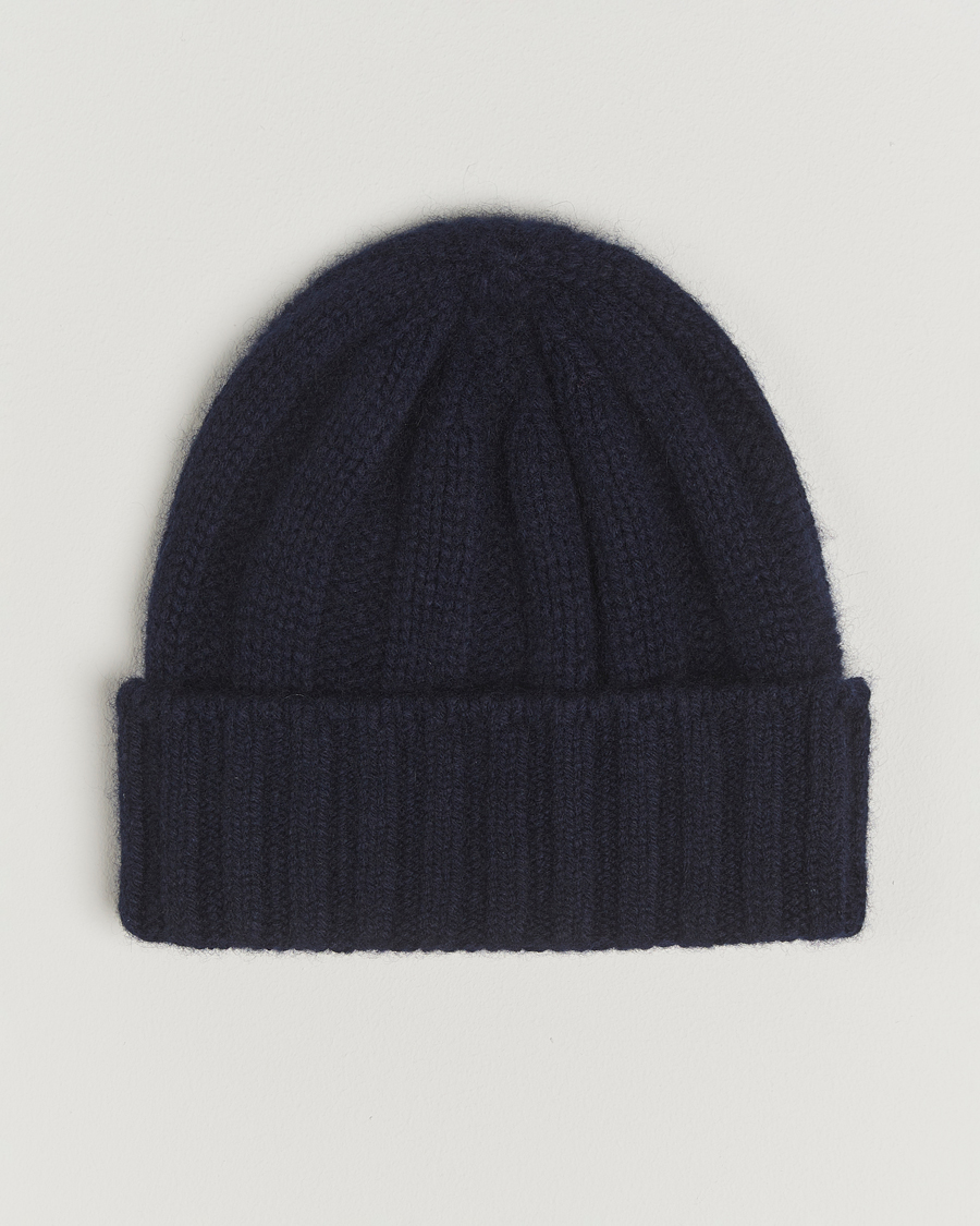 Uomini | BEAMS PLUS Cashmere Rib Beanie Navy | BEAMS PLUS | Cashmere Rib Beanie Navy