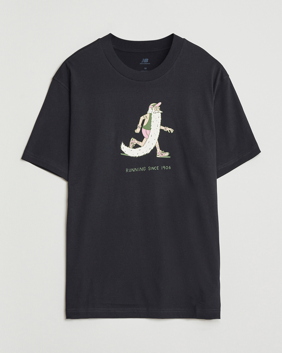Uomini | T-shirt | New Balance | Bearded Runner T-Shirt Black