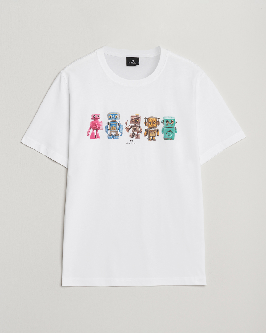 Uomini | T-shirt | PS Paul Smith | Robots Crew Neck T-Shirt White