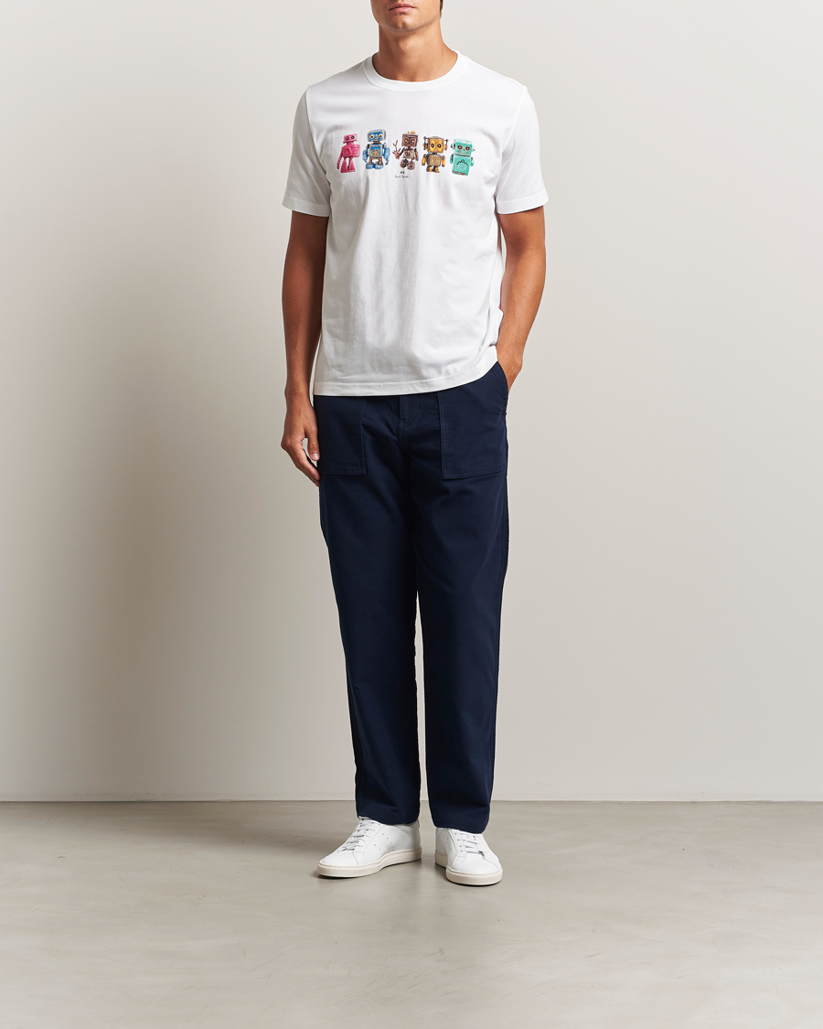 Uomini | T-shirt | PS Paul Smith | Robots Crew Neck T-Shirt White