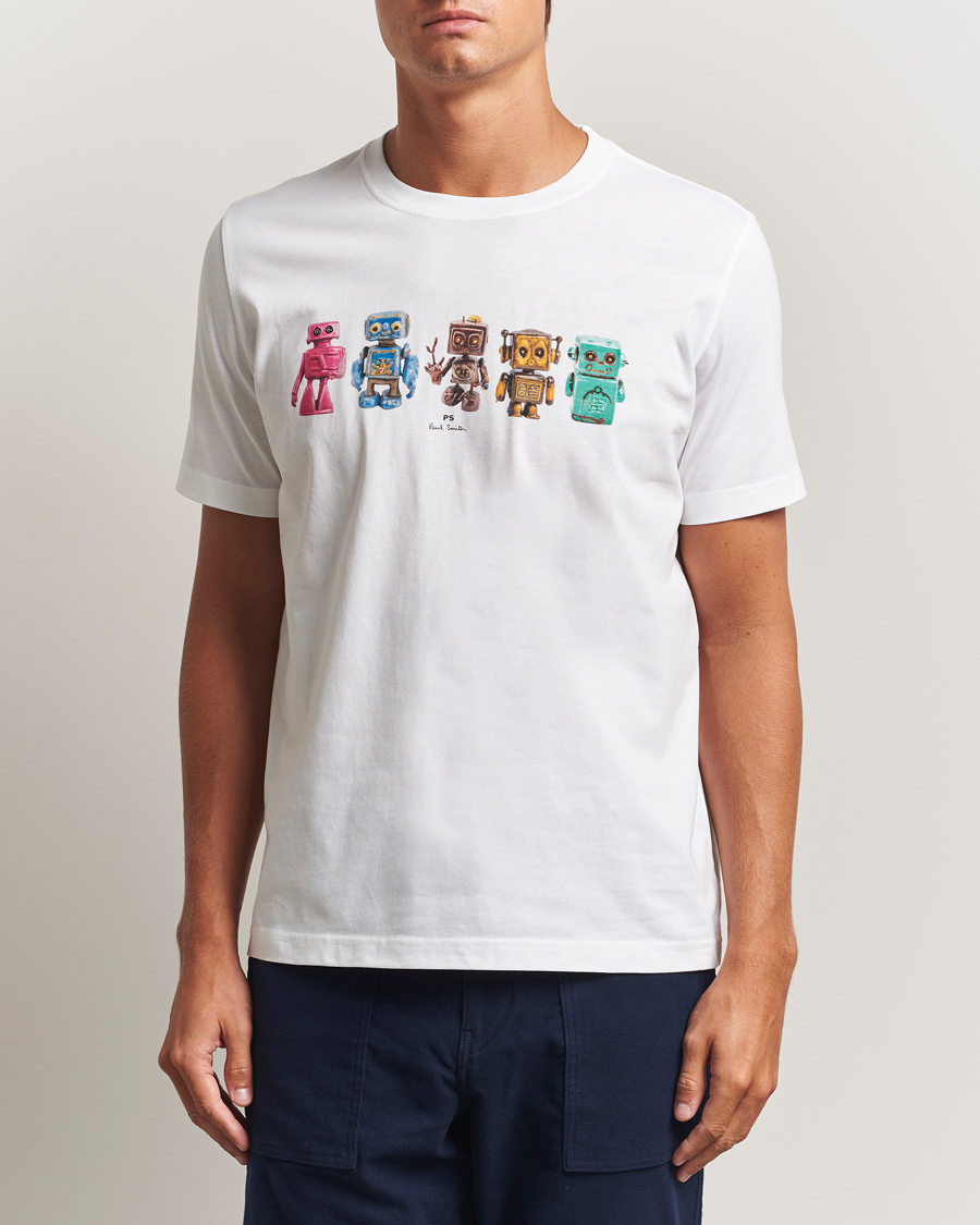 Uomini | T-shirt | PS Paul Smith | Robots Crew Neck T-Shirt White