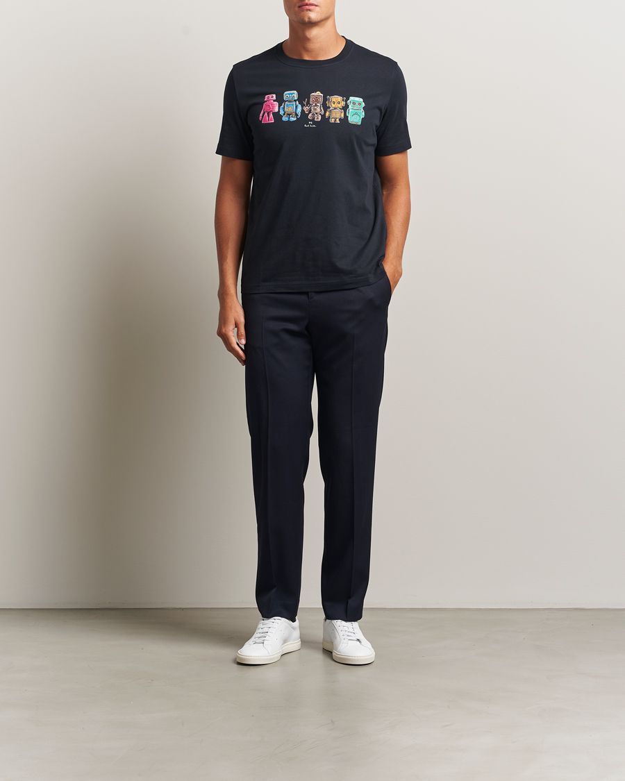 Uomini | T-shirt | PS Paul Smith | Robots Crew Neck T-Shirt Blue