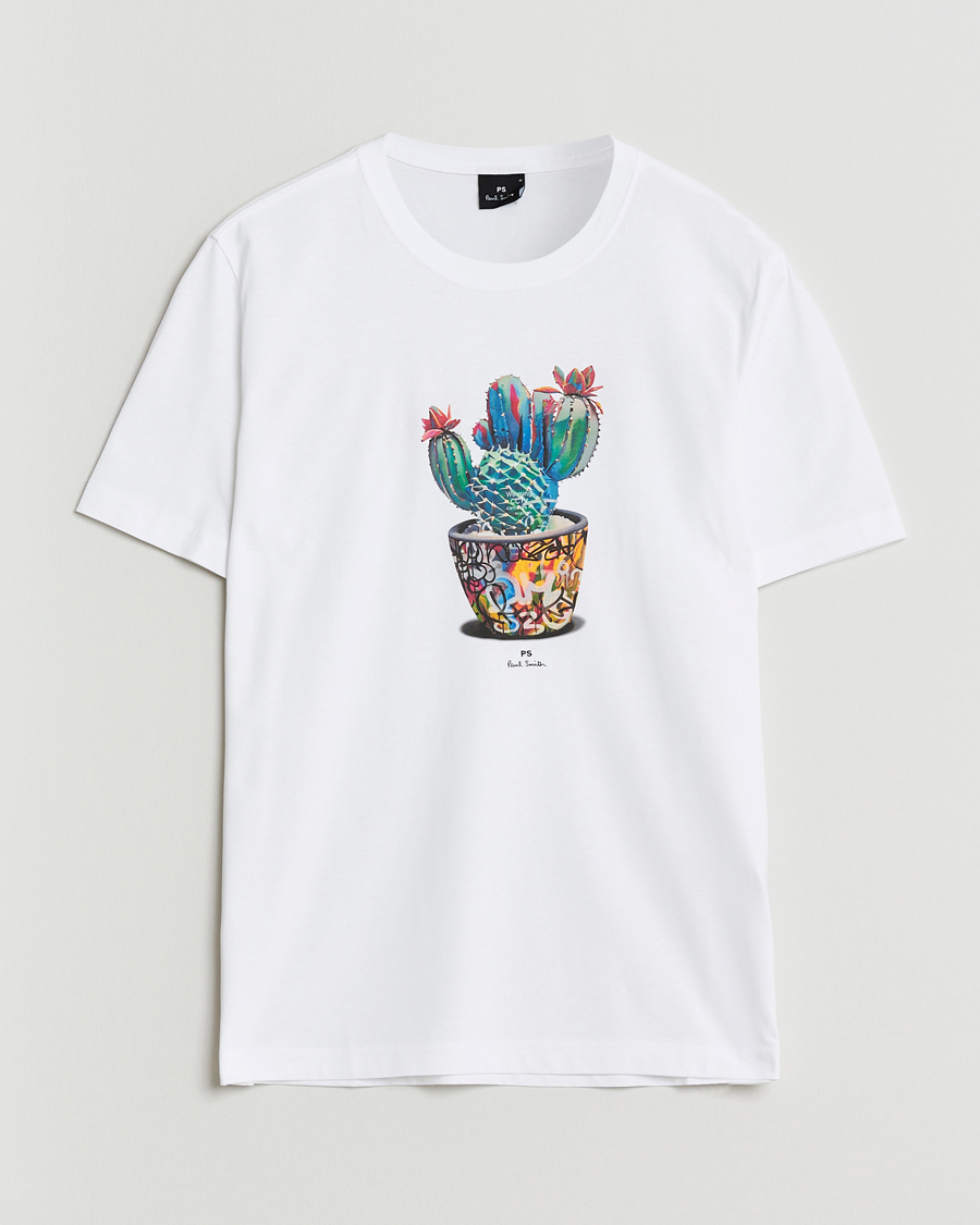 Uomini | T-shirt | PS Paul Smith | Cactus Crew Neck T-Shirt White
