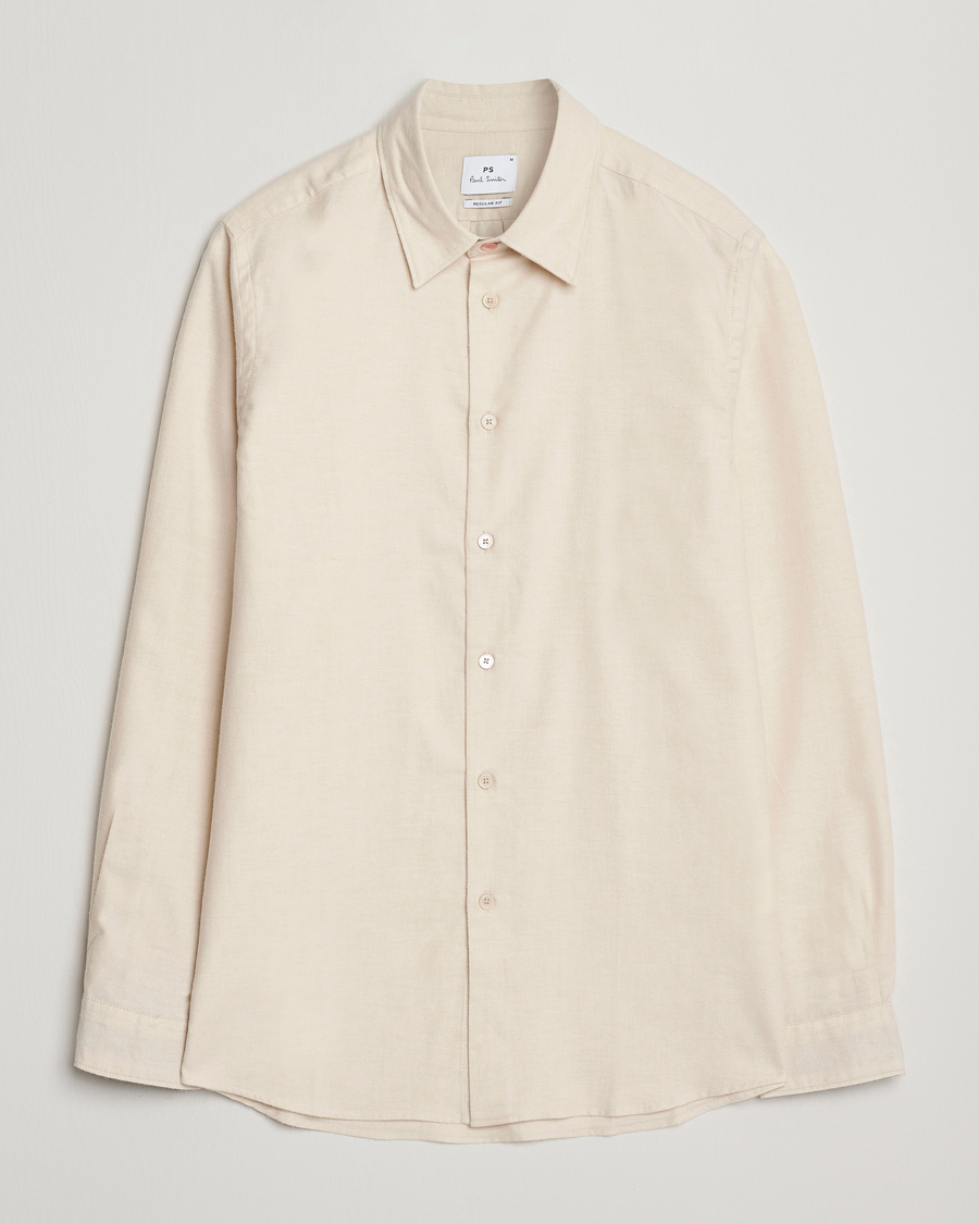 Uomini | Camicie | PS Paul Smith | Brushed Cotton/Wool Shirt Off White