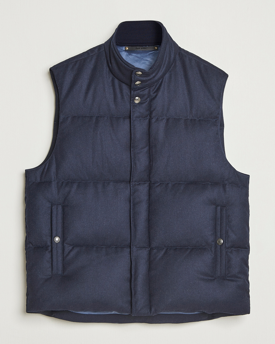 Uomini | Giacche | Paul Smith | Wool/Cashmere Down Gilet Navy