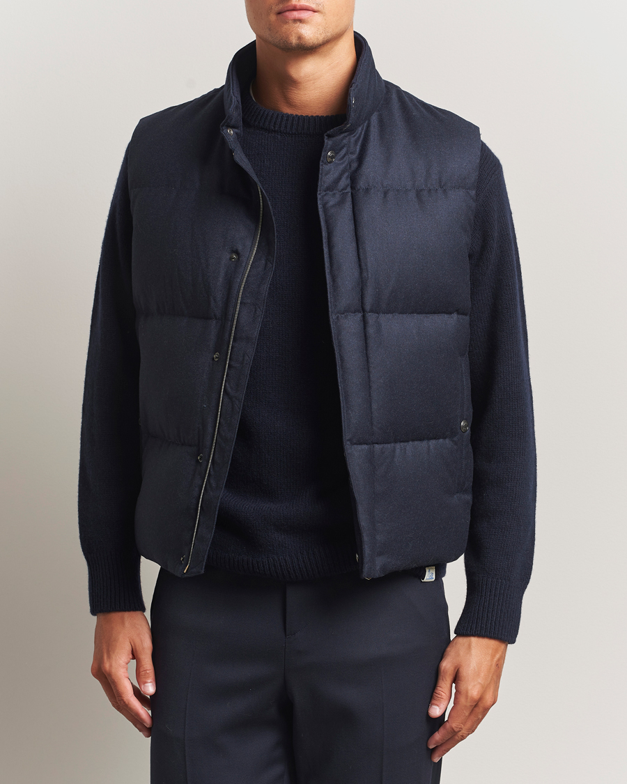 Uomini | Giacche | Paul Smith | Wool/Cashmere Down Gilet Navy